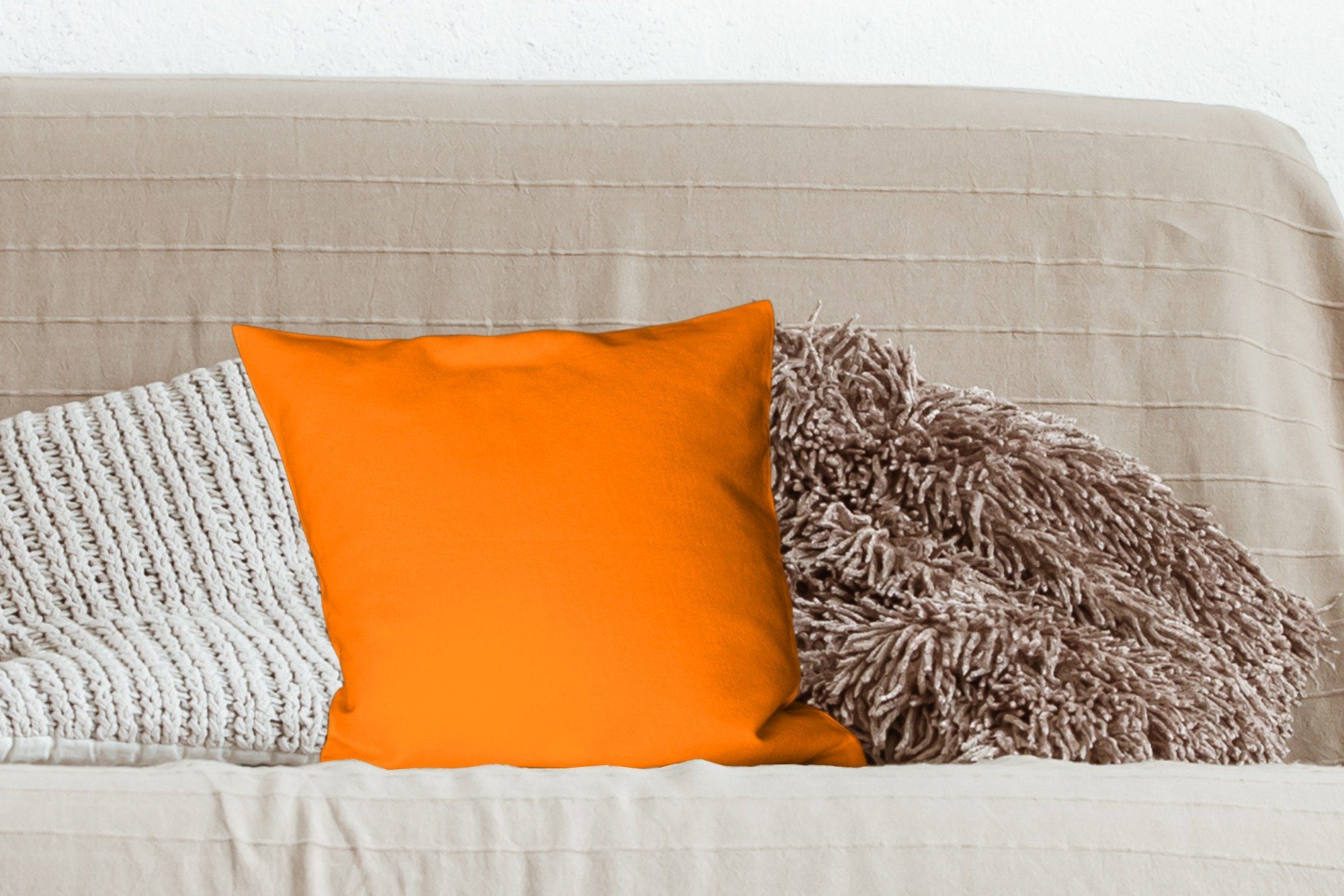 Füllung Sofakissen Schlafzimmer, - für Orange MuchoWow Jahreszeiten Herbst Zierkissen Wohzimmer, Deko, Dekokissen - Farbe, mit -