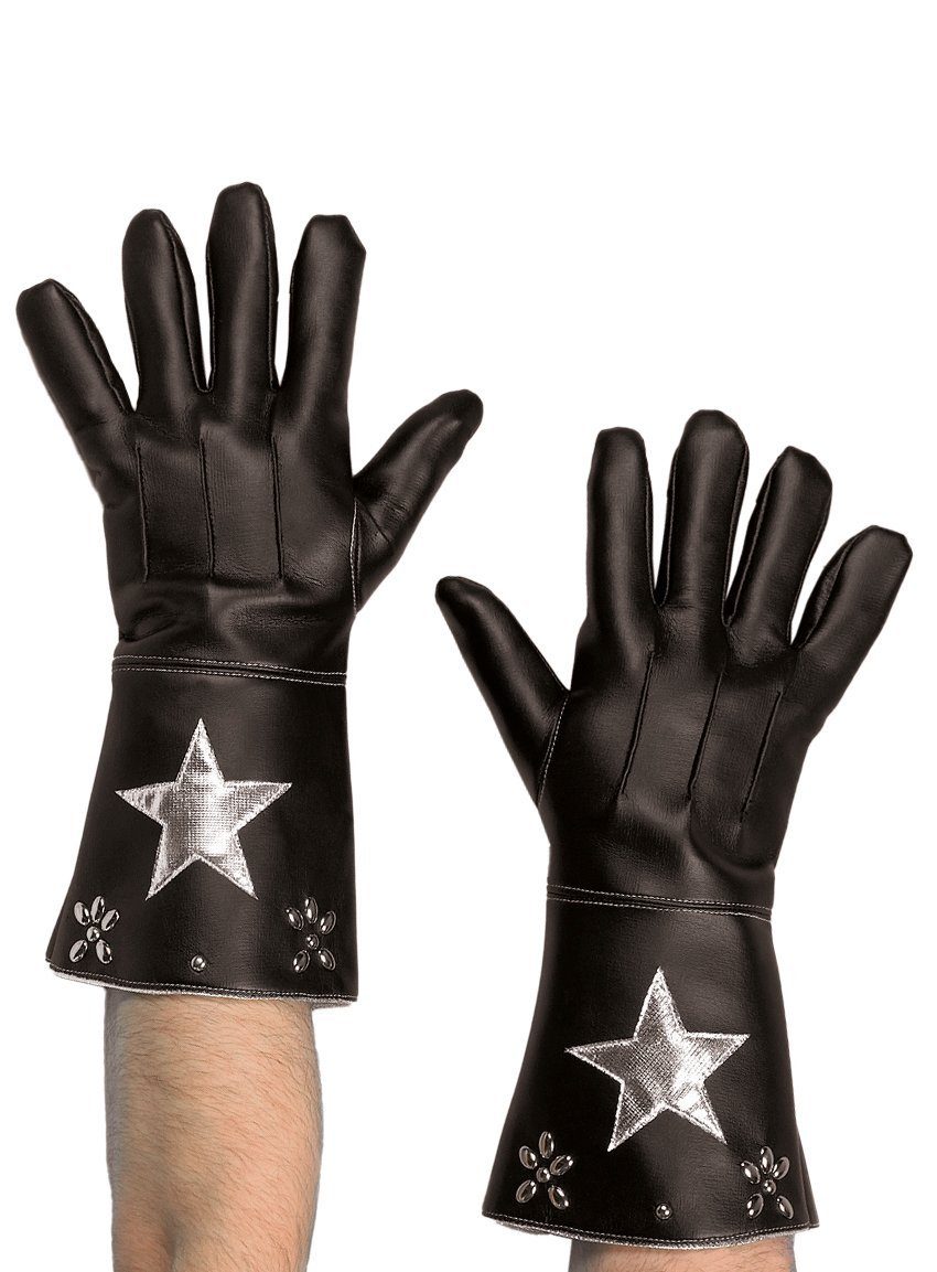 Metamorph Kostüm Rodeo Handschuhe schwarz, Cowboyhandschuhe für die Vegas-Westernshow