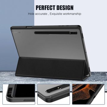 IVSO Tablet-Hülle Hülle für Samsung Galaxy Tab S8 Ultra 14.6 2022, Ultra Schlank leichte und Klappständer Schutzhülle Mit S Pen Halter und Automatischem Schlaf/Aufwach für Galaxy Tab S8 Ultra