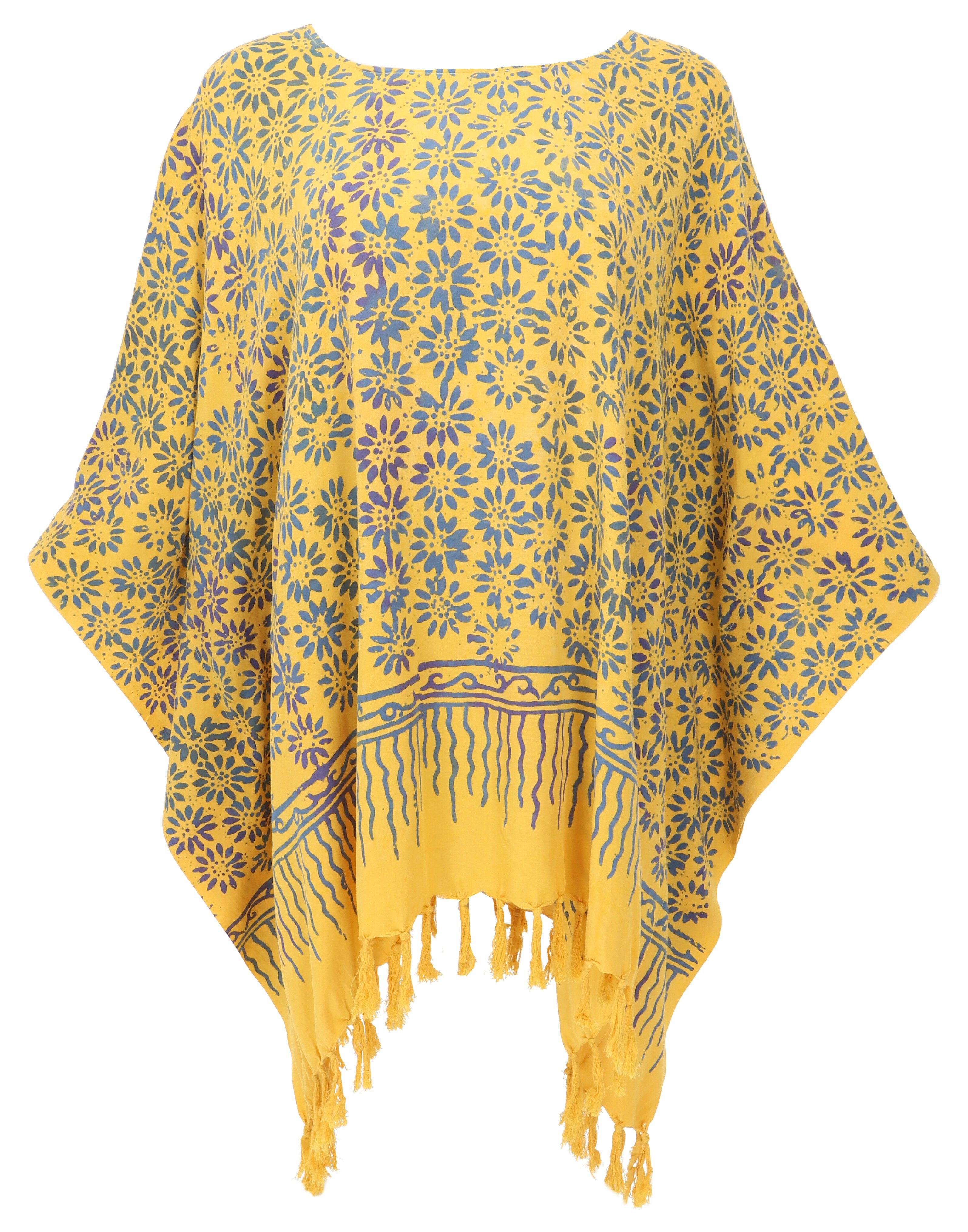 Guru-Shop Longbluse Poncho, Tunika, Strandkleid, Batik günstig online kaufen