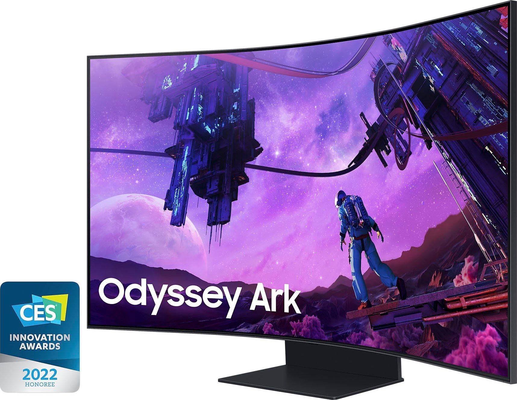 Samsung Odyssey Ark S55BG970NU (138 ms px, 4K HD, VA x Hz, LED) 165 ", Curved-Gaming-LED-Monitor Reaktionszeit, 3840 2160 Ultra cm/55 1