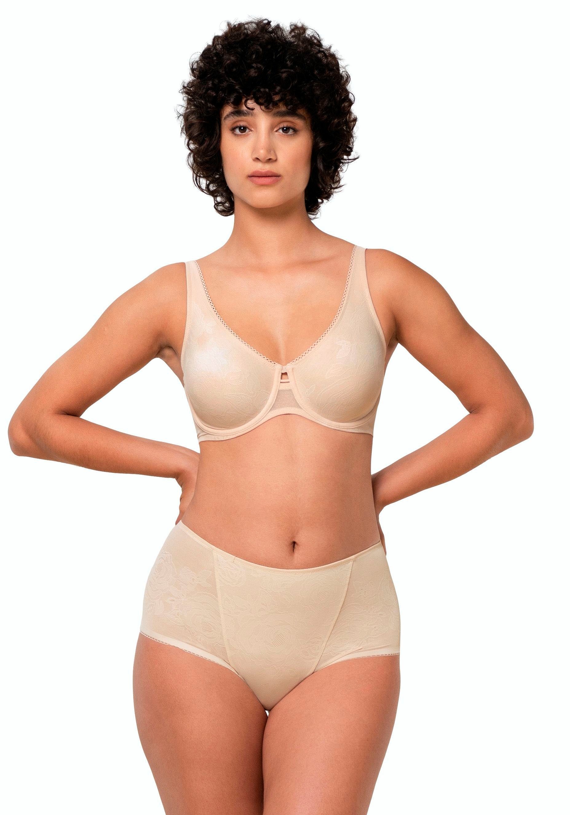 W01 Rose Minimizer-BH C-G, Basic toffee Sensation mit Triumph Wild Jacquardspitze, Cup Dessous