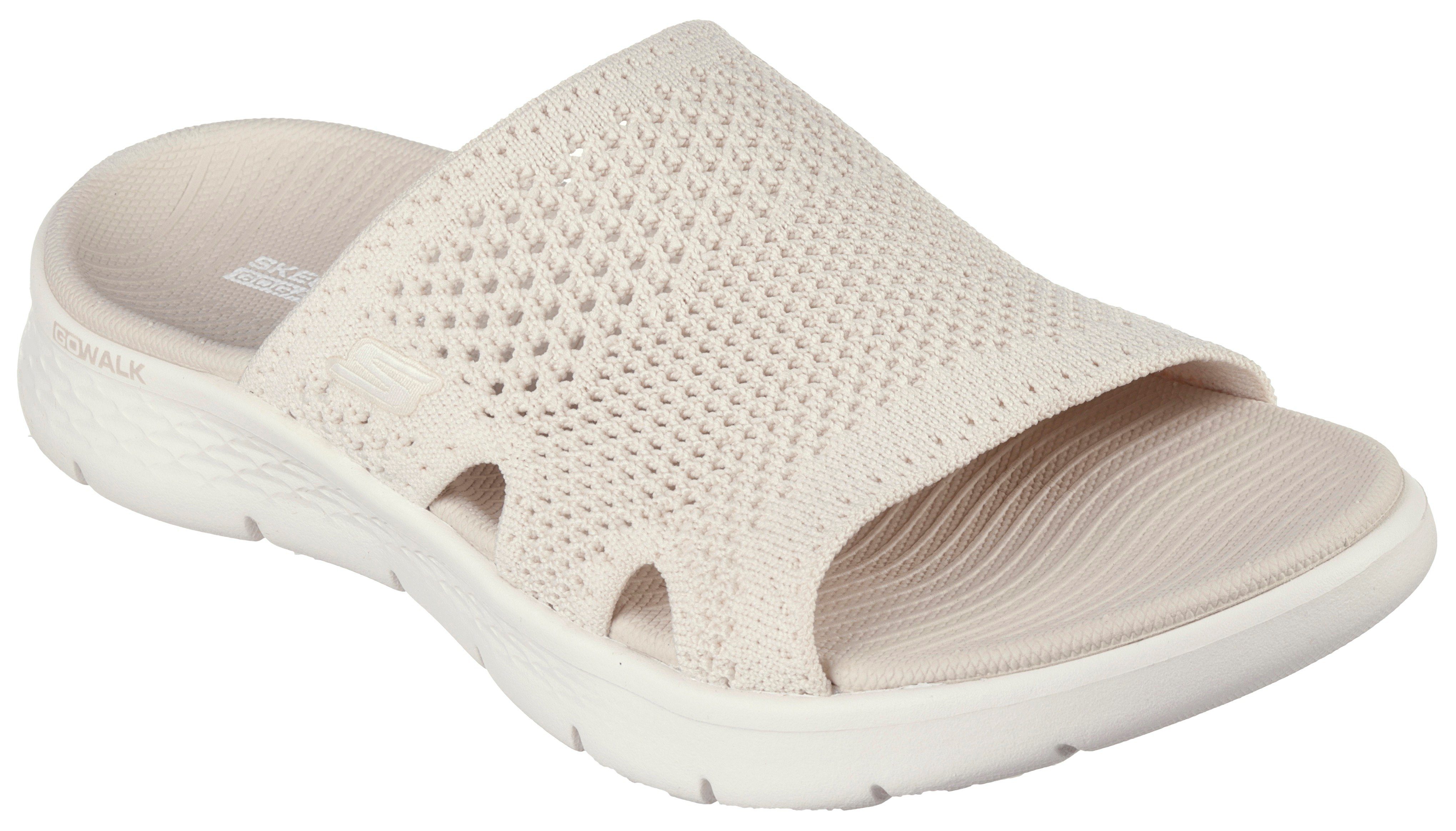 Skechers GO WALK FLEX SANDAL-ELATION Pantolette, Keilabsatz, Sommerschuh, Schlappen mit Goga Mat Footbed