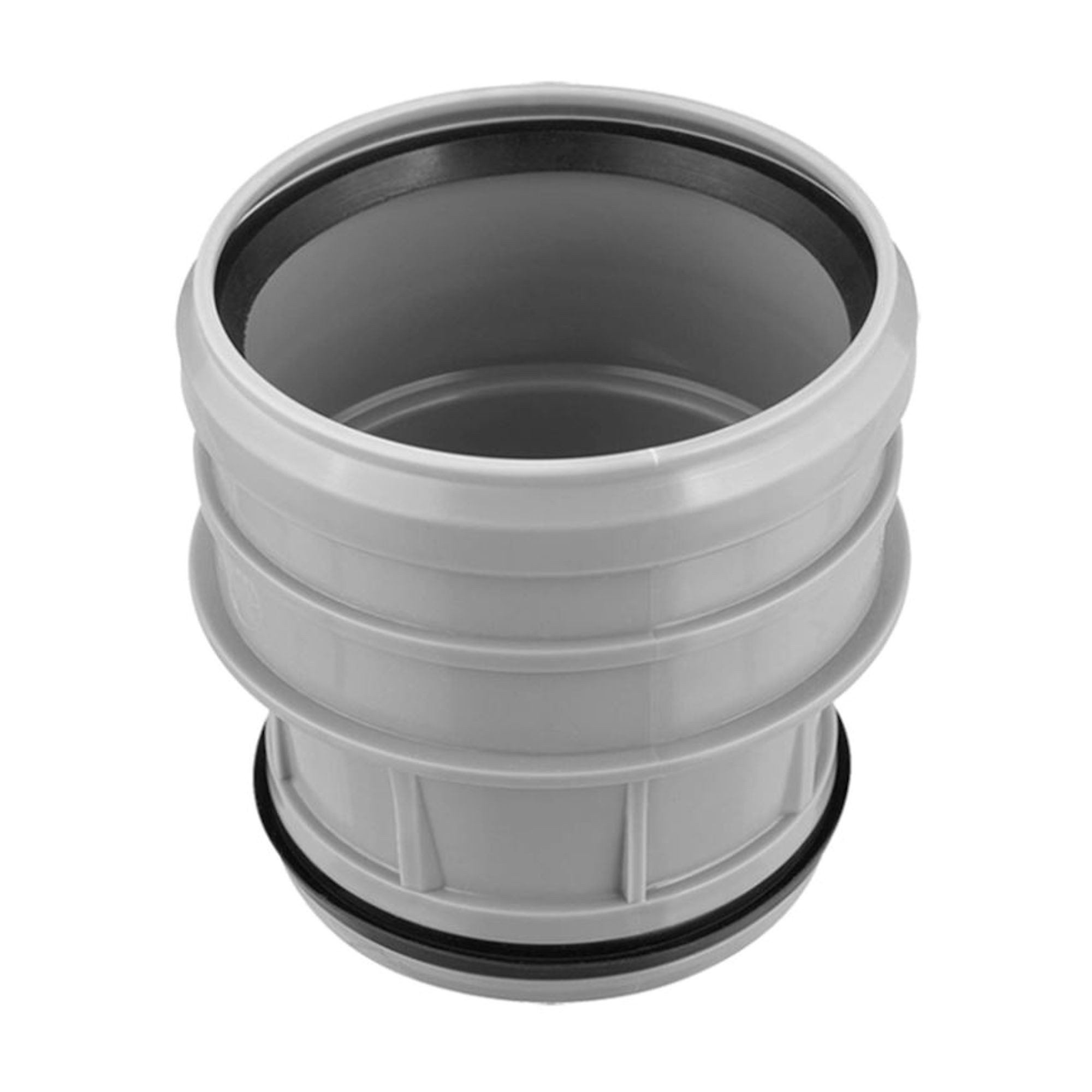 HAAS Ablaufrohr OHA-RDST Steckmuffe grau aus PP, DN 110 x 110 - für HT-Rohr