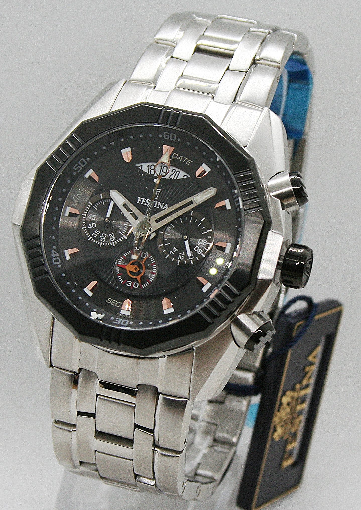 Festina Quarzuhr Festina Herrenuhr Chronograph F16383/4, (1-tlg)