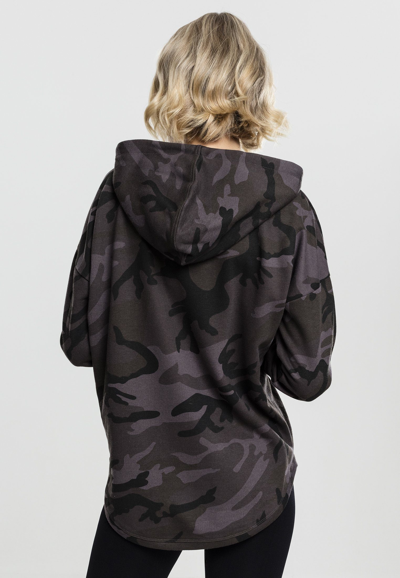 URBAN CLASSICS Kapuzenpullover Damen Ladies (1-tlg) darkcamouflage Camo Hoody Oversized