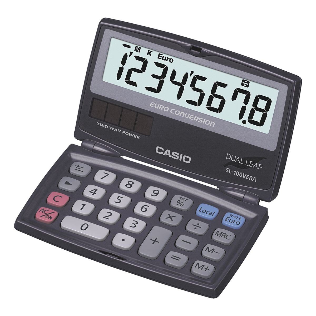 CASIO Taschenrechner SL-100VERA, klappbar, 8-stellig