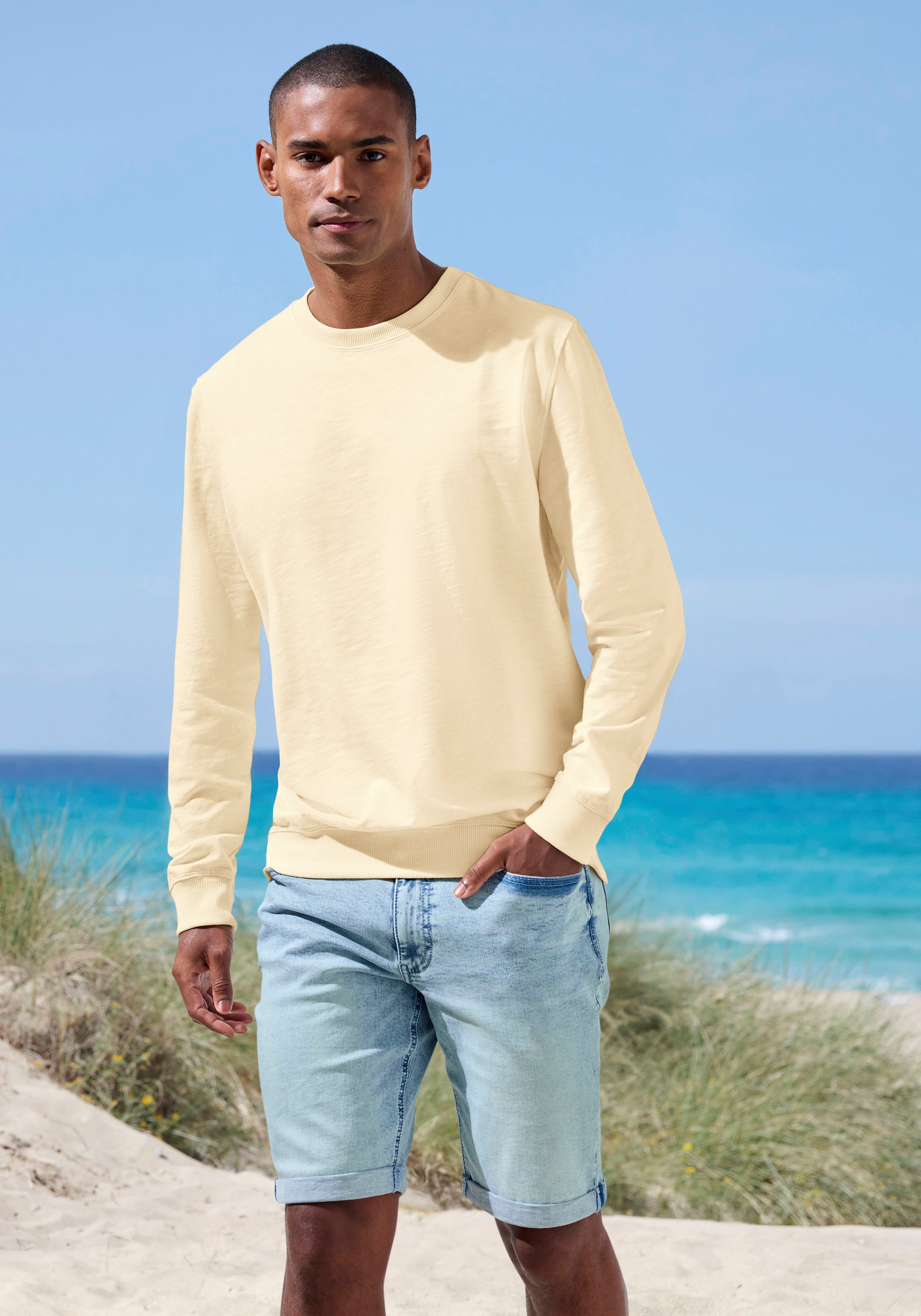 John Devin Langarmshirt bis Größe 5XL in Struktur-Qualität und in modischen Farben – Bild 5 von 5