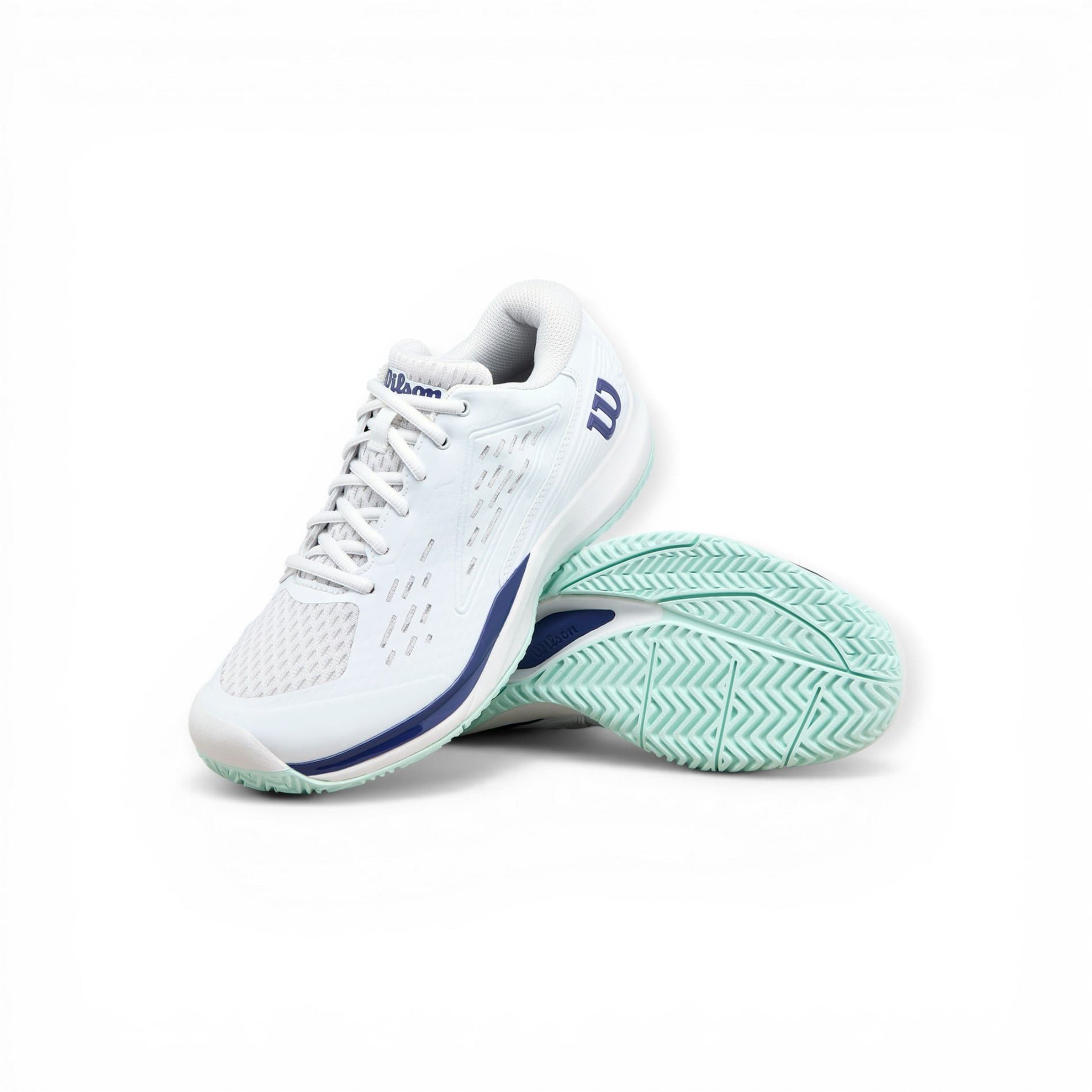 Wilson Rush Pro Ace Allcourt 2026 weiss/navyblau Kinder Tennisschuh