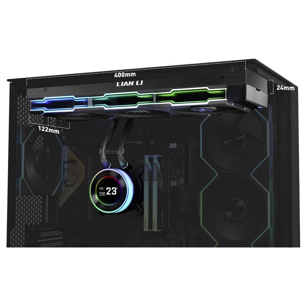 Lian Li Wasserkühlung HYDROSHIFT II LCD-C 360TL PC-Wasserkühlung GHS2LCD36TB