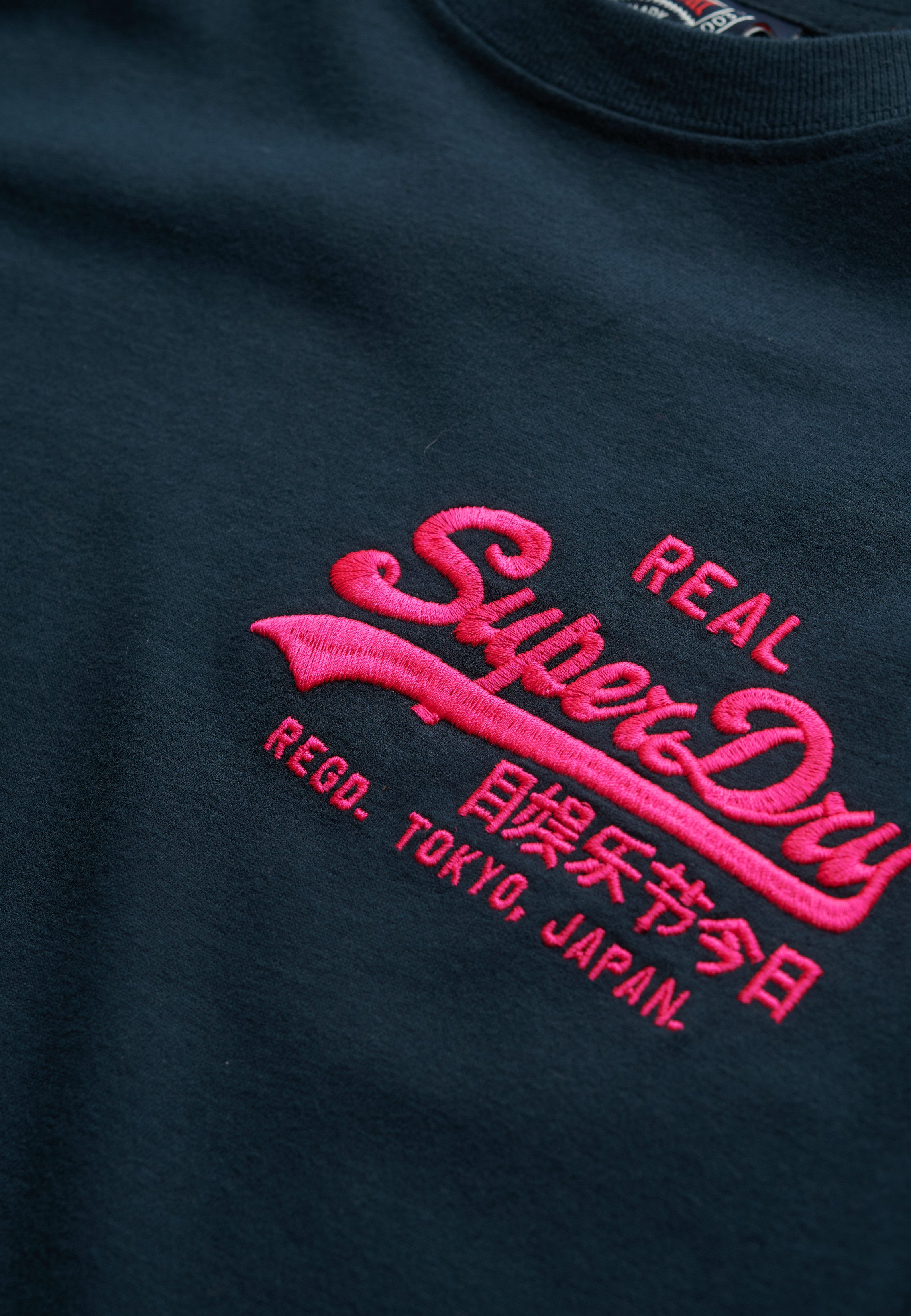 Superdry Rundhalsshirt VL EMBROIDERED RELAXED TEE