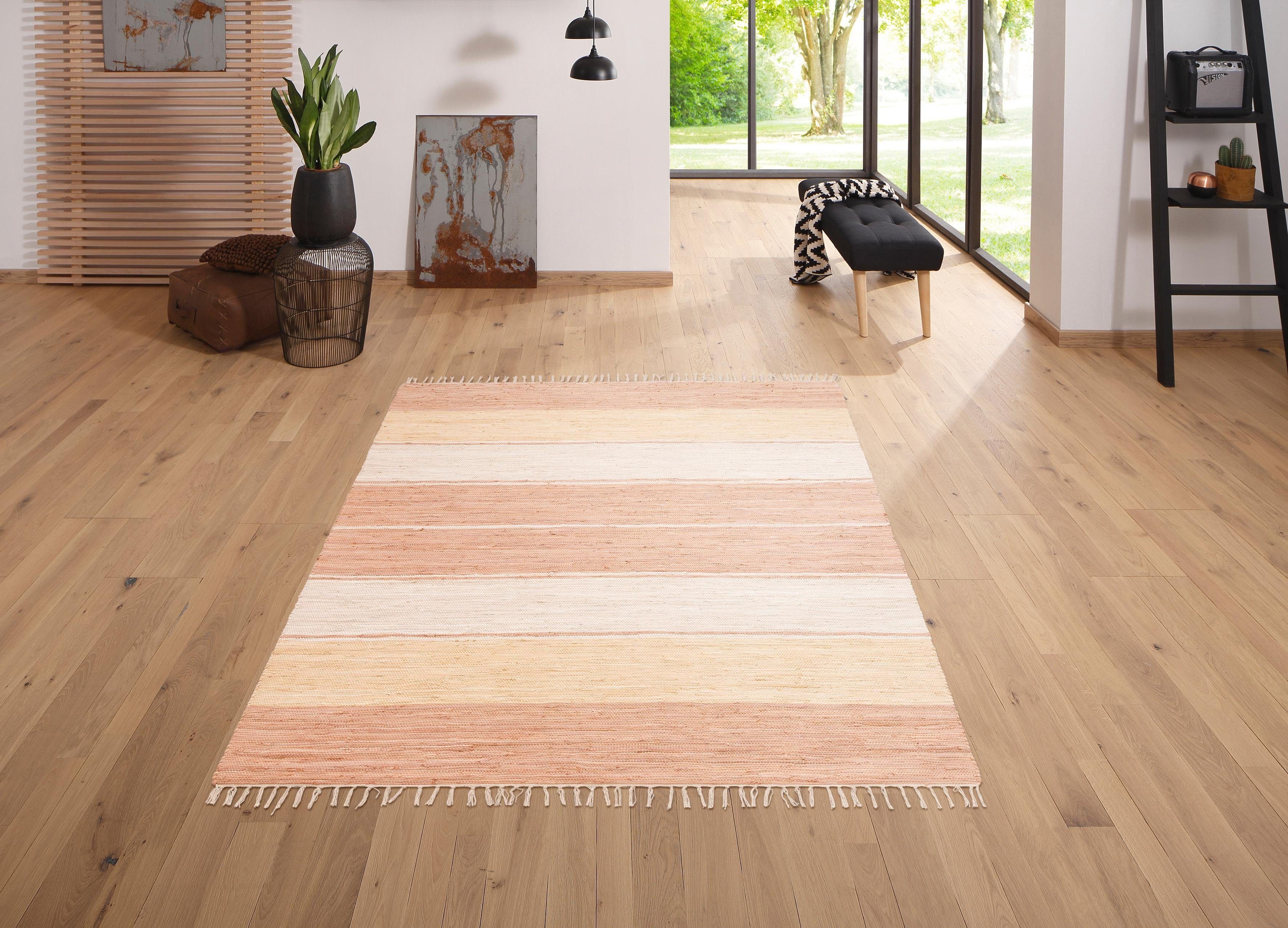my home Teppich Melina, rechteckig, Höhe: günstig online kaufen