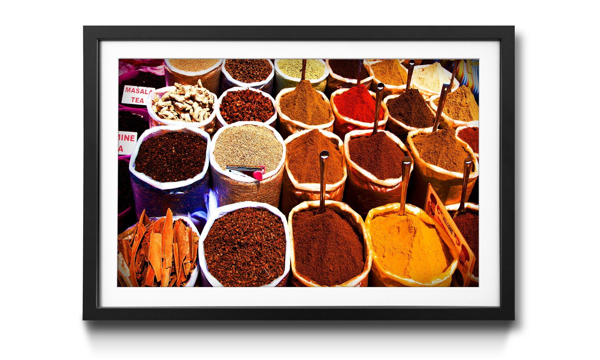 WandbilderXXL Bild mit Rahmen Colorful Spices, Gewürze, Wandbild, in 4 Größen erhältlich