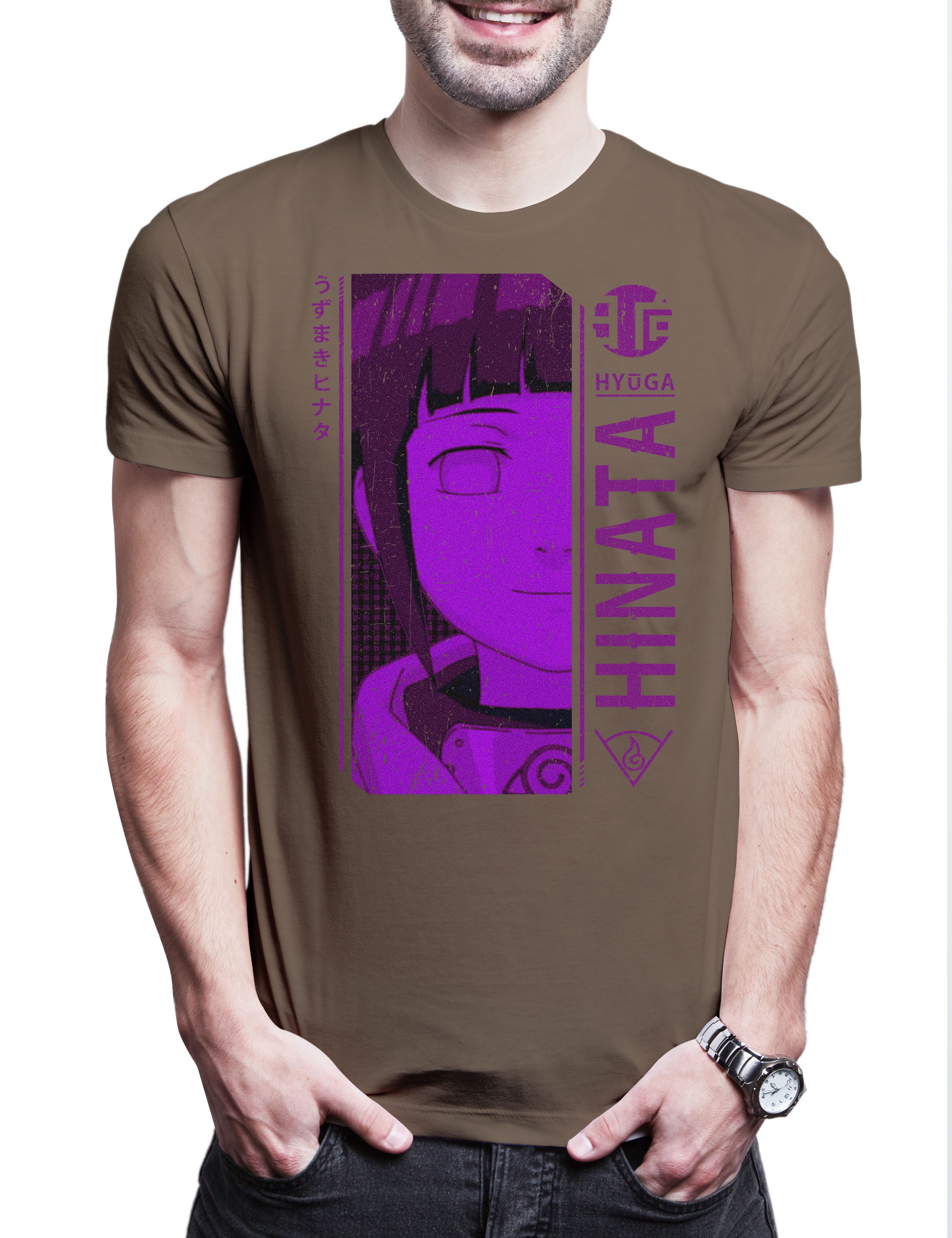 Print-Shirt Hinata Herren T-Shirt Shinobi System Naruto Dattebayo Sakura Haruno