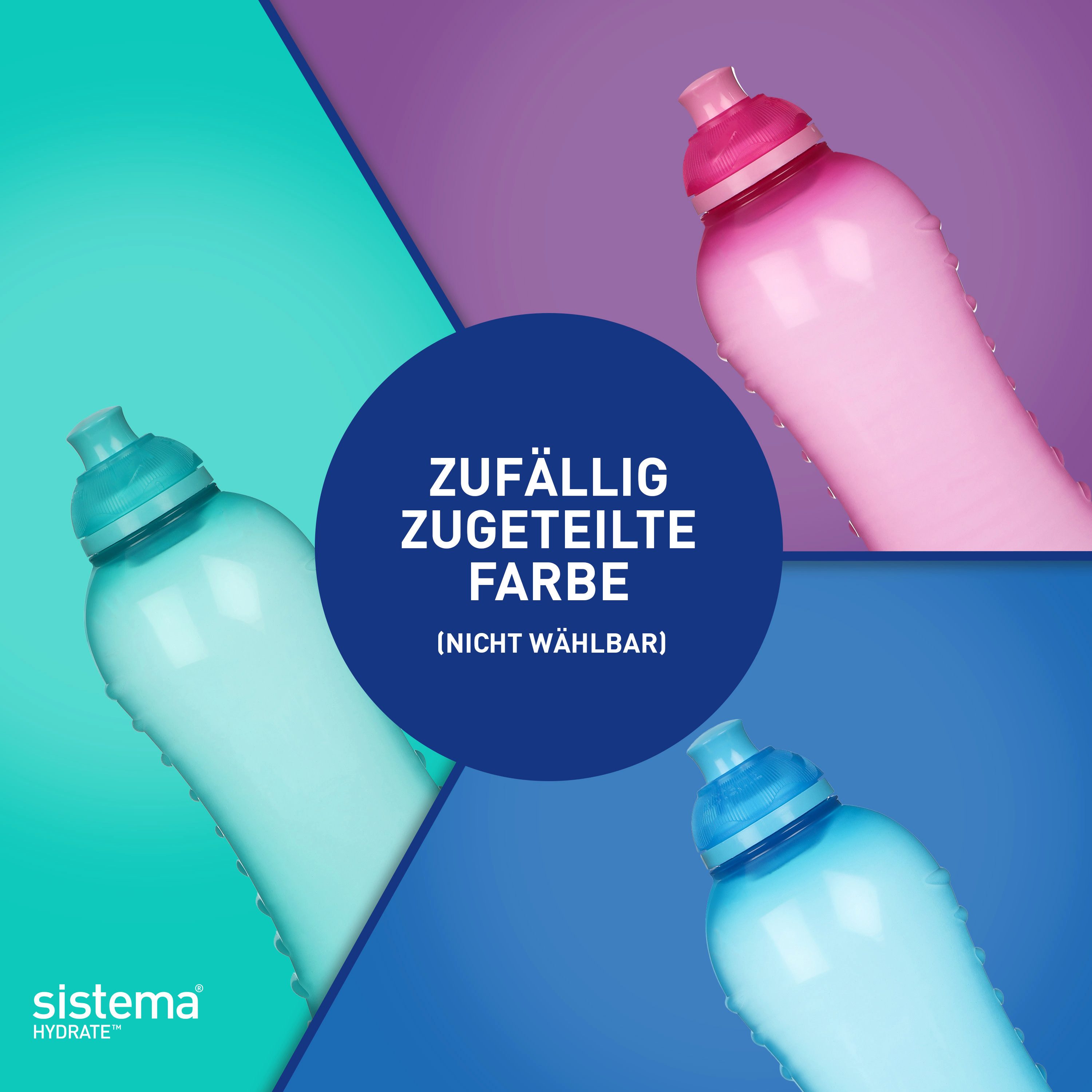 sistema Trinkflasche Sistema 620ml Twist `N` Sip Squeeze Bottle - Ocean Blue
