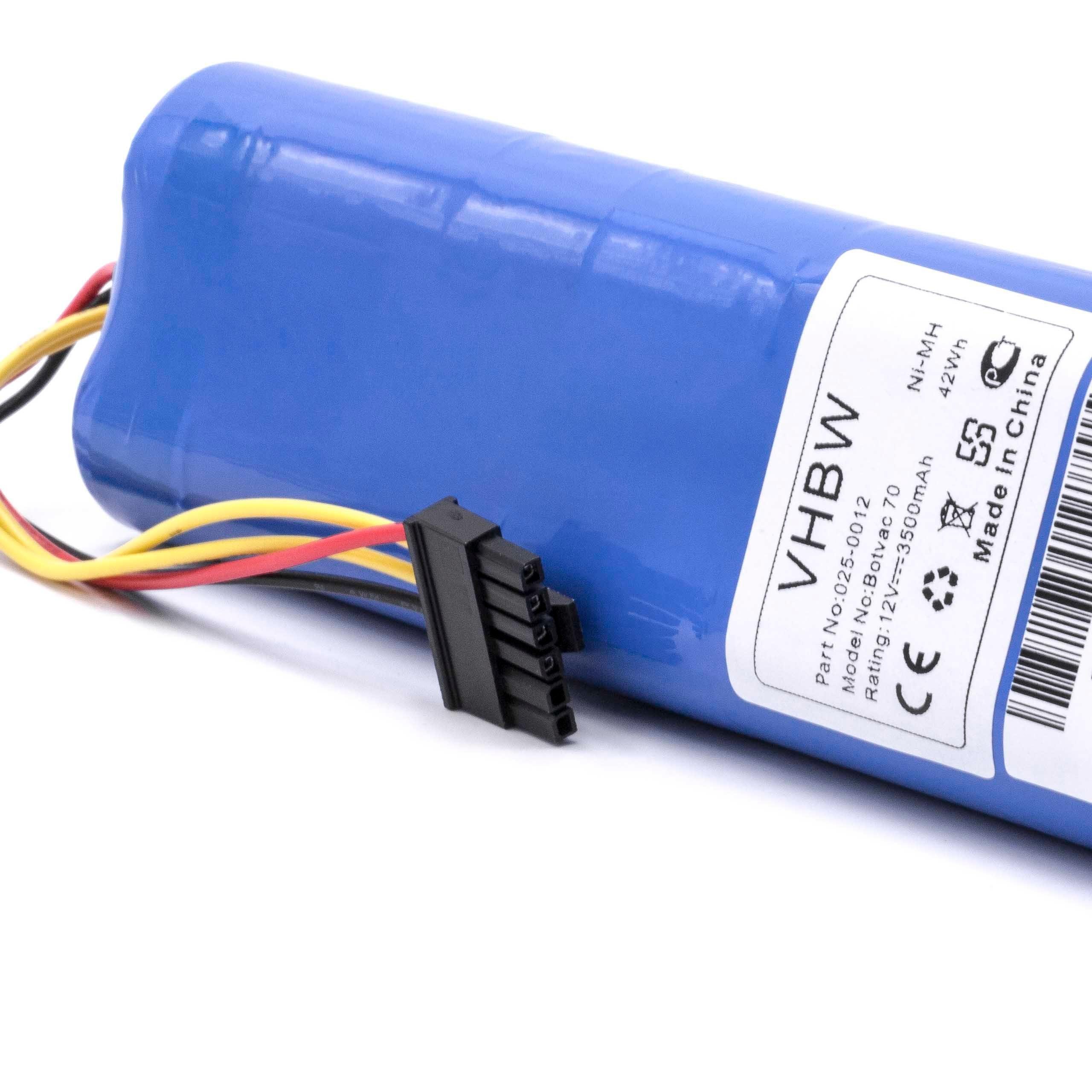 Staubsauger 3500 für passend (3500mAh, Staubsauger-Akku Neato NiMH) Botvac 945-0177, mAh 945-0179, 12V, 945-0129, Haushalt vhbw D75 / 945-0123, Staubsauger