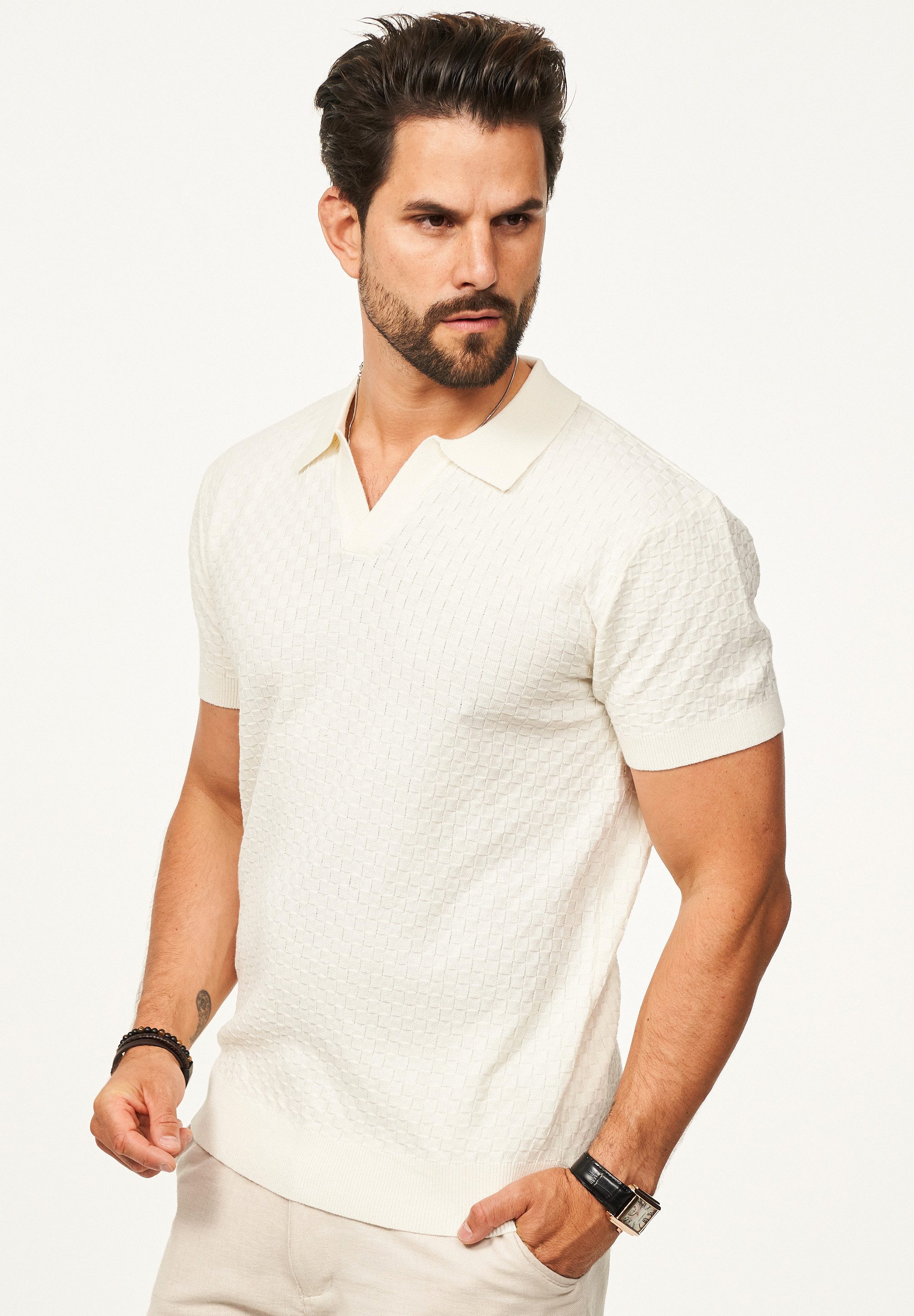 SOULSTAR Poloshirt mit offenem Kragen Kurzarm Polo Hemd T-Shirt Herren Polo günstig online kaufen