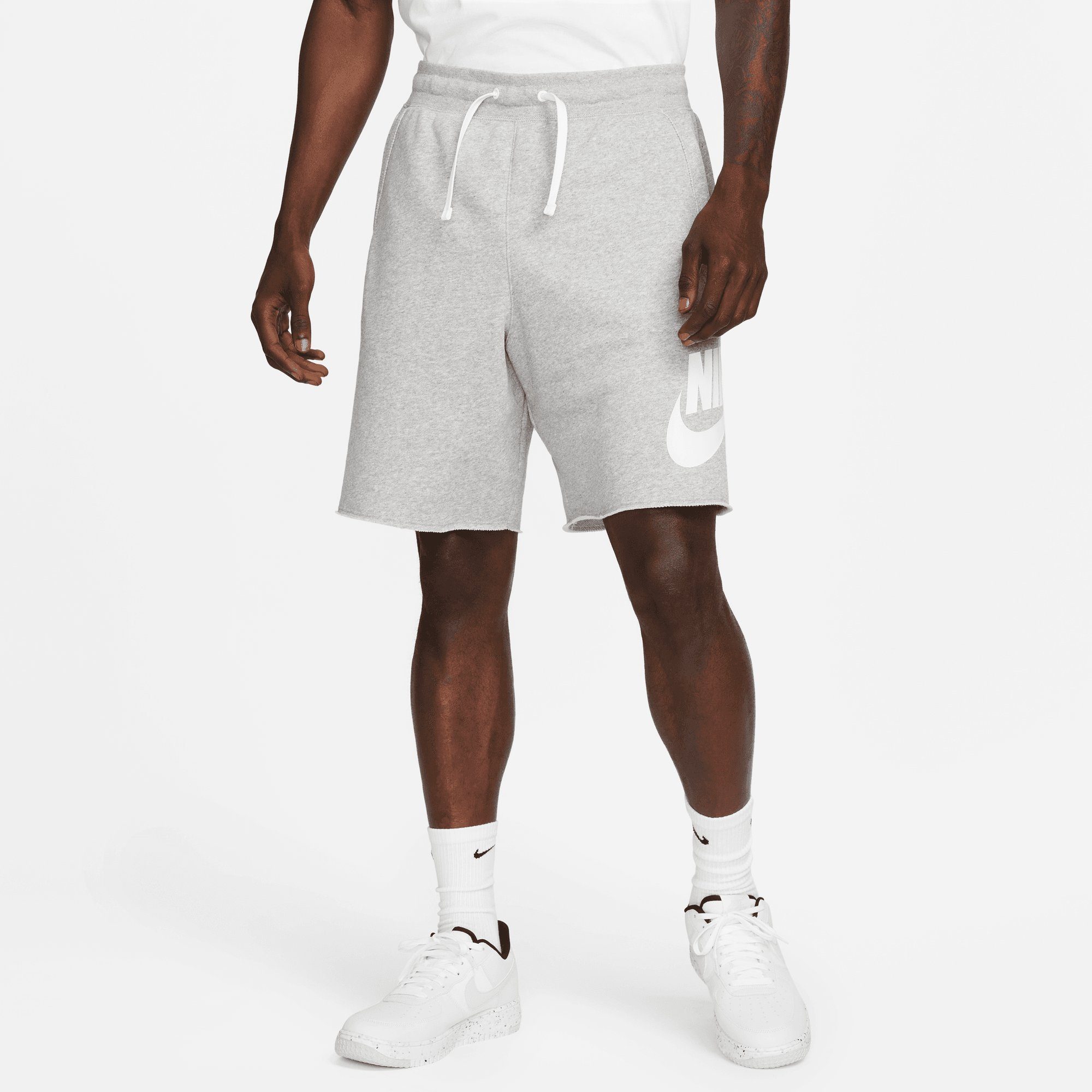 Nike Sportswear Shorts CLUB FLEECE ALUMNI MEN'S FRENCH TERRY SHORTS DK GREY HEATHER/WHITE/WHITE