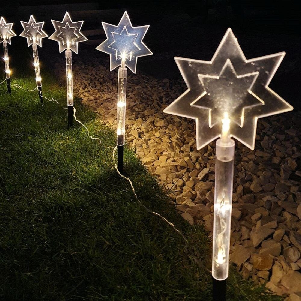 FHS LED-Lichterkette 35077 LED Leuchtstäbe 5er warmweiß Stern günstig online kaufen