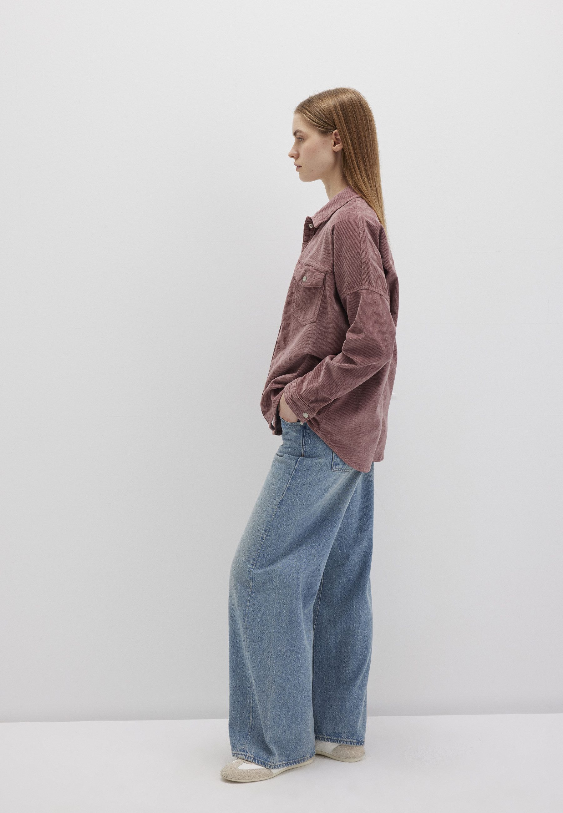 Mavi Langarmbluse FIONA Boyfriend Cord Overshirt