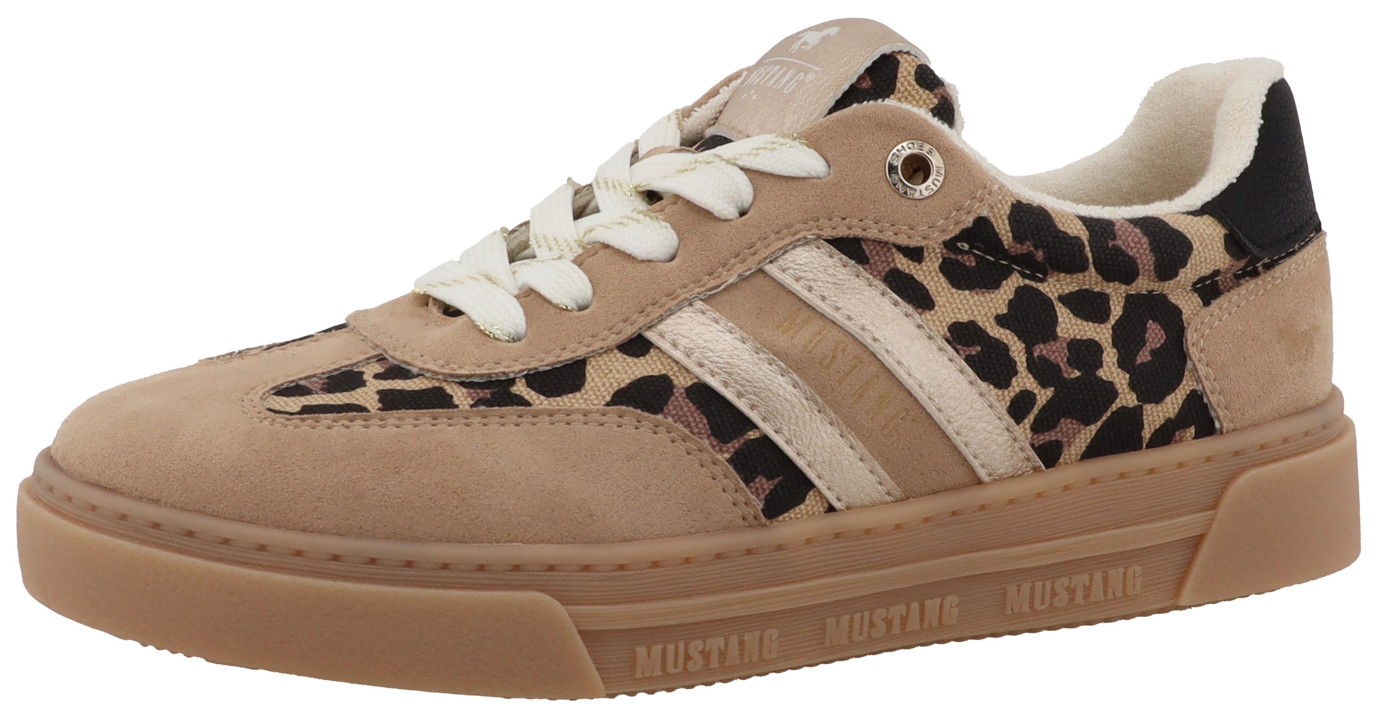 Mustang Shoes Rhonda Plateausneaker Freizeitschuh, Halbschuh, Schnürschuh mit modischen Kontrastbesätzen