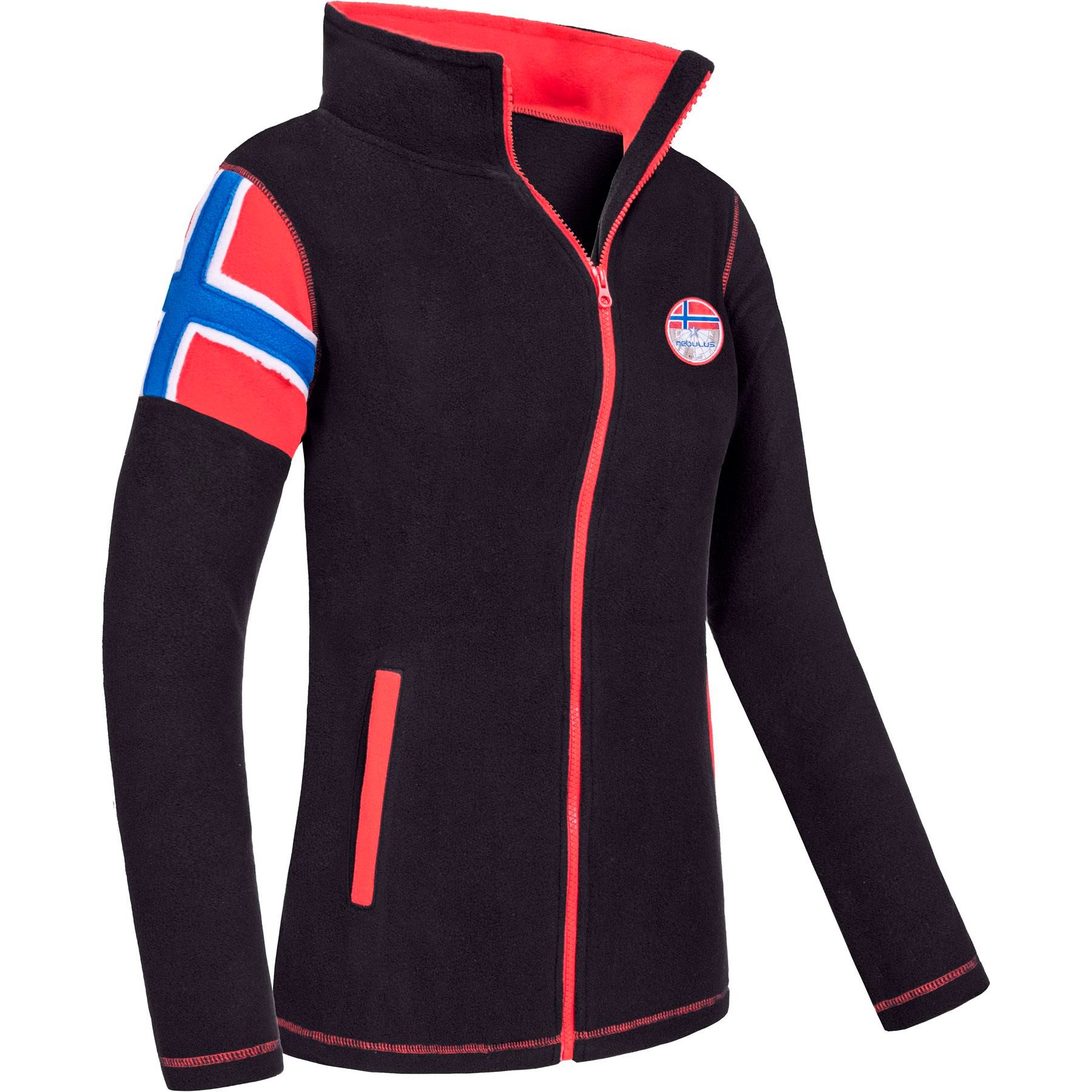 Nebulus Fleecejacke REAL, P6724 - Damen, schwarz-rot, M/38 günstig online kaufen