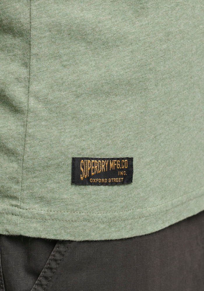 HENLEY LOGO S/S T-Shirt Superdry green SD-VINTAGE EMB thyme
