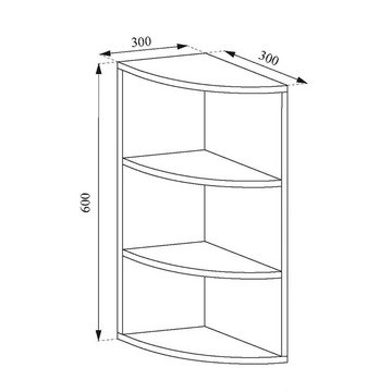 Vicco Regal Eckregal ECKI Weiß 60 x 30 cm Weiß