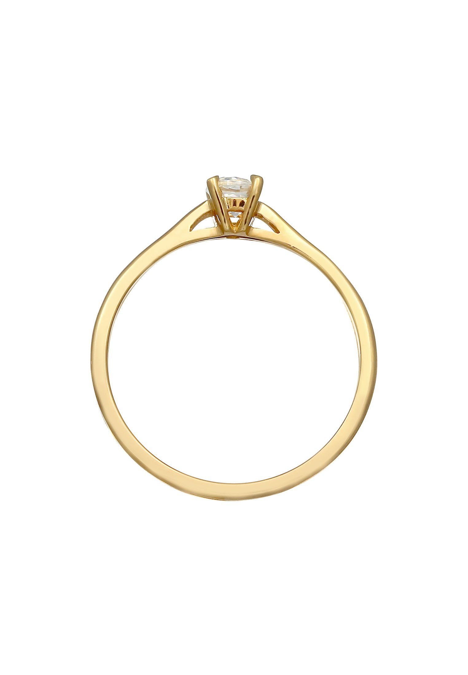 Elli Premium Verlobungsring Topas Solitär Verlobungsring 375 Gelbgold