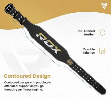 RDX Arbeitsstützgürtel RDX 4 Inch Leder Gewichtheben Gürtel, weightlifting belt Training