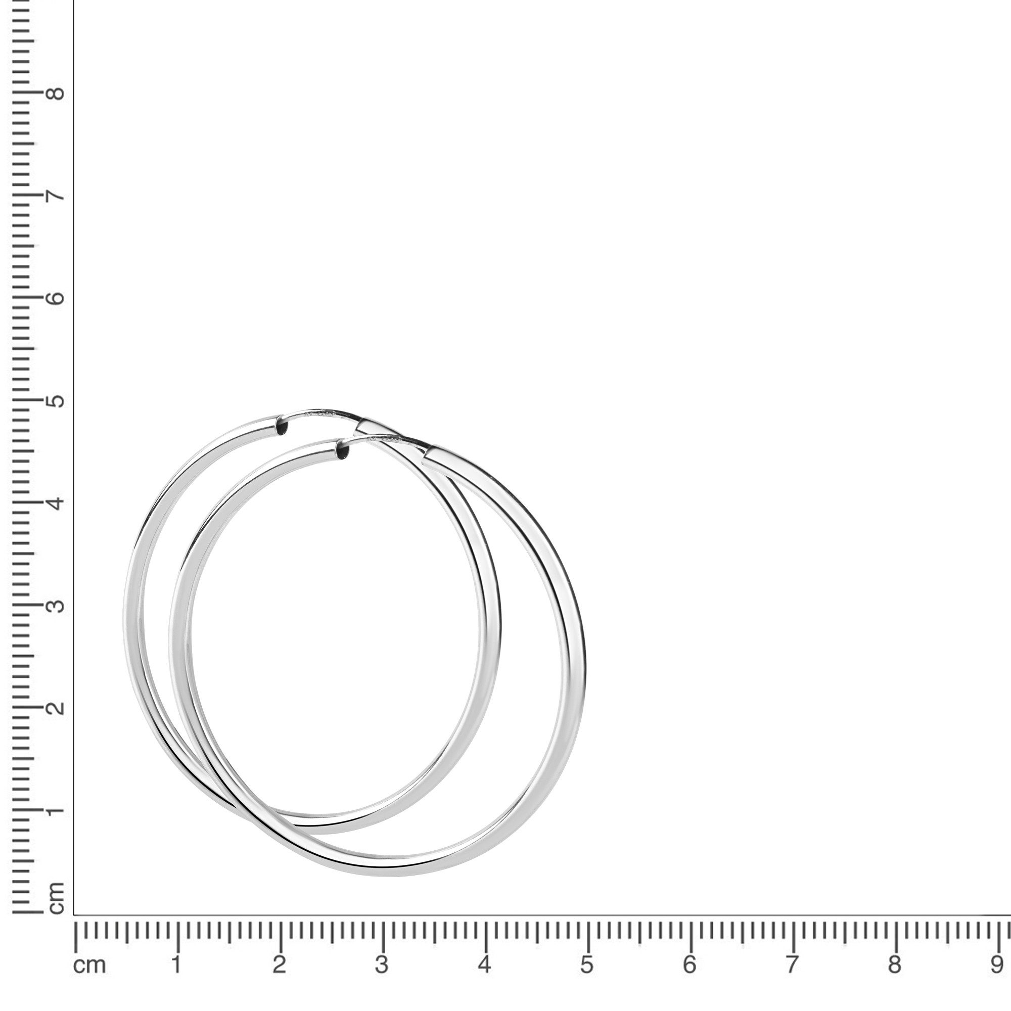 Vivance Paar Creolen 925/- Sterling Silber rhodiniert 60mm günstig online kaufen