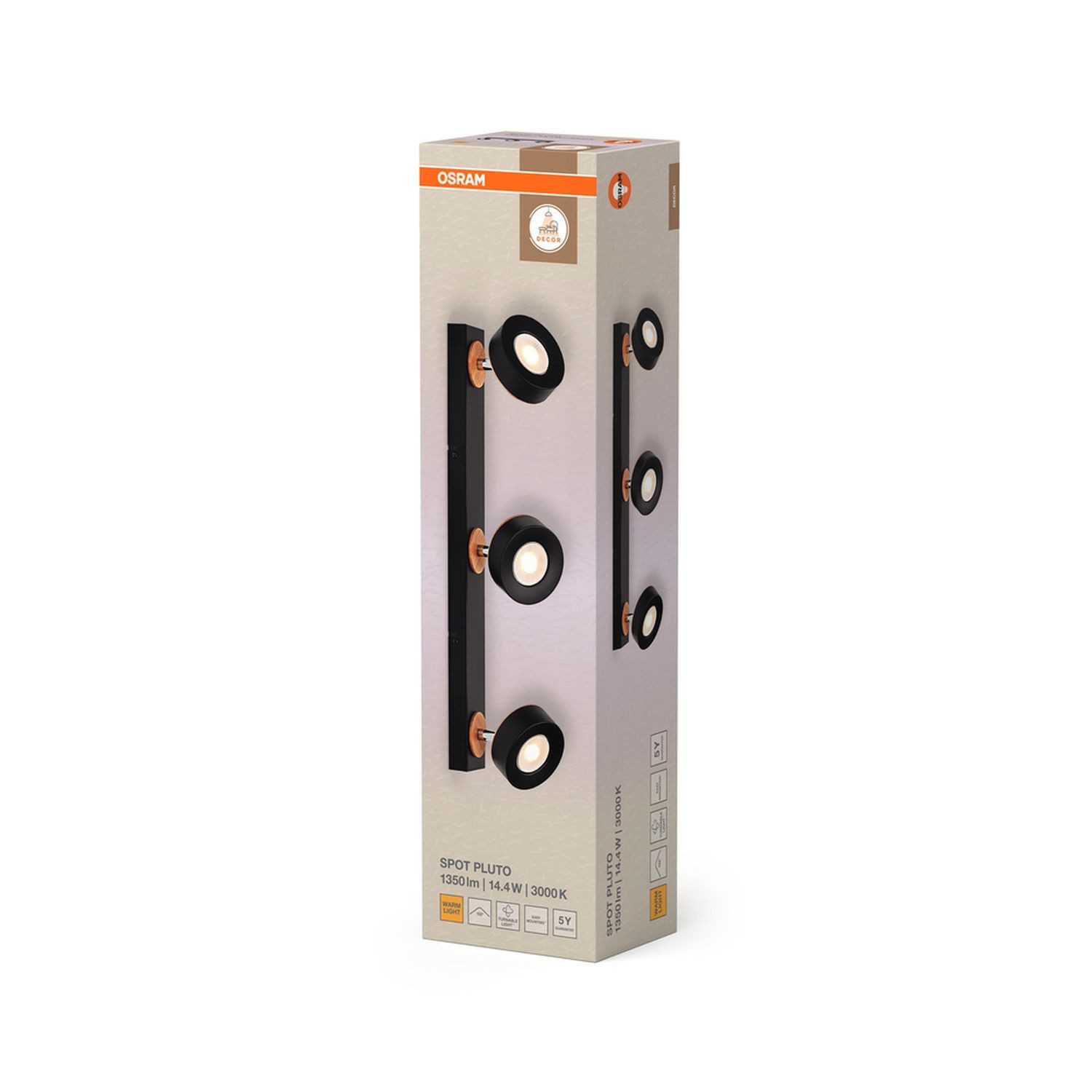 Licht-Erlebnisse Deckenstrahler ELUNIS, LED fest integriert, Warmweiß, LED verstellbar länglich 3000 K 960 lm Modern