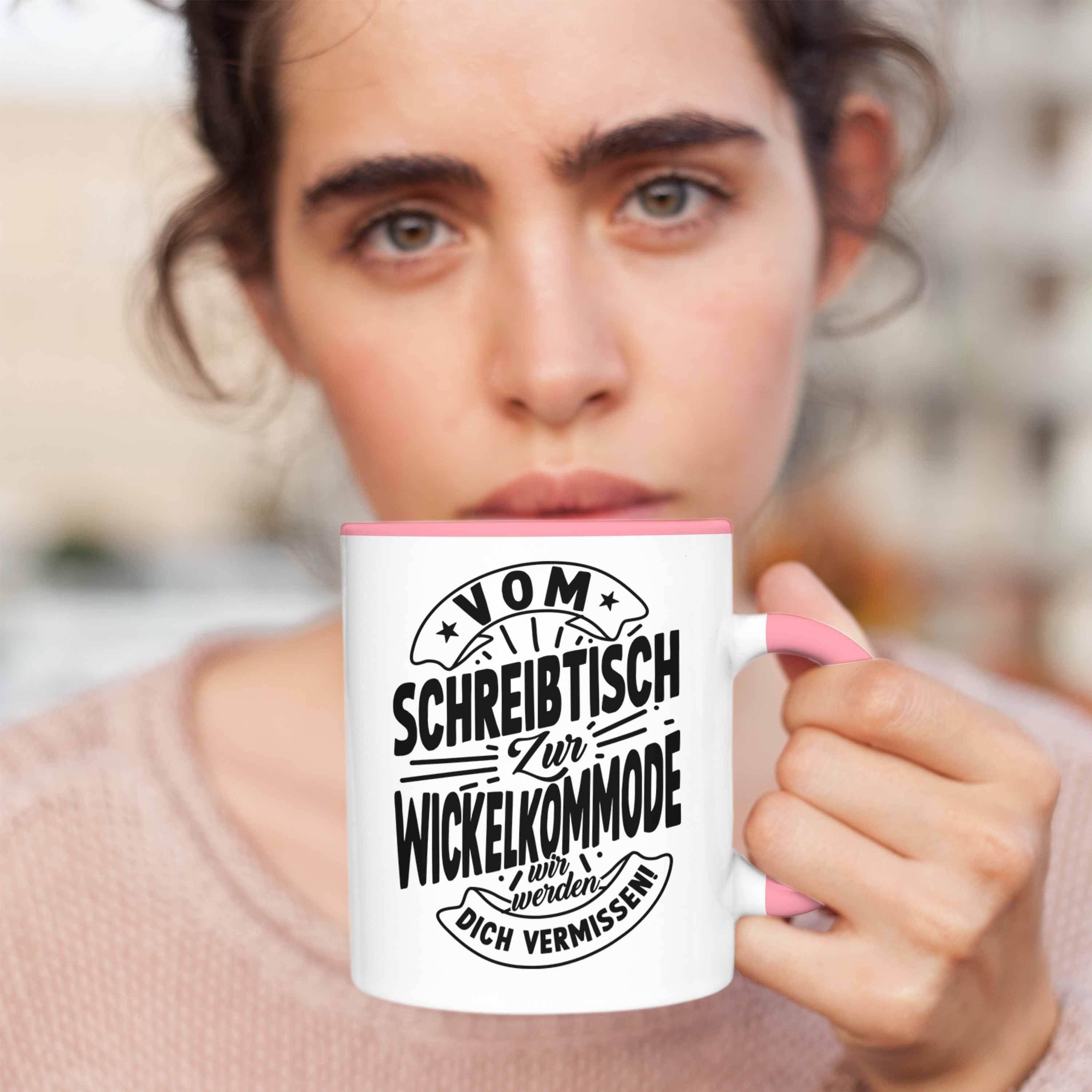 Trendation Tasse Mutterschutz Tasse Kaffeetasse Kollegi Geschenk Rosa Abschied Mutterschutz