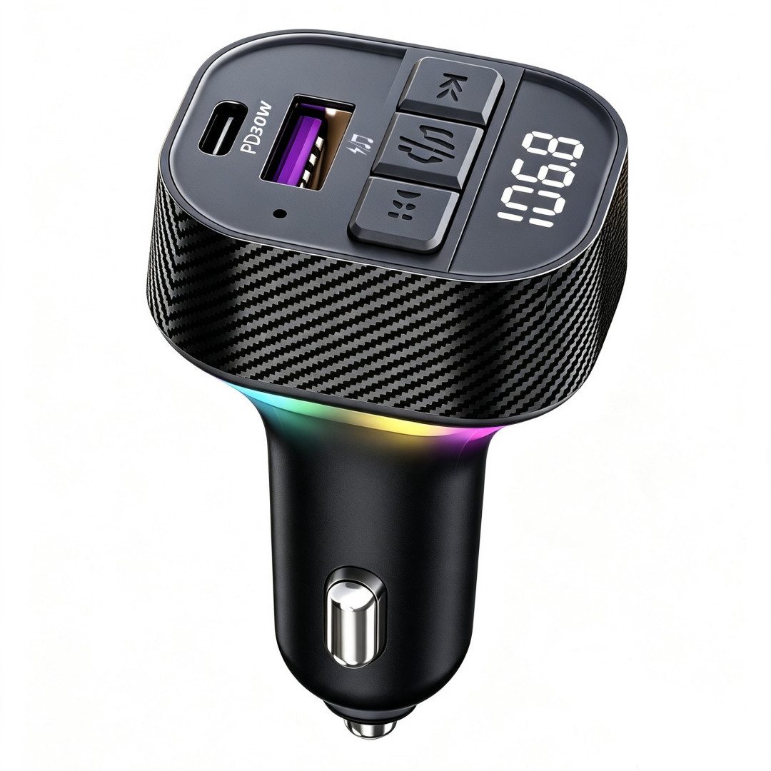 neue dawn Auto USB C Ladegerät KFZ Schnellladung FM Transmitter Bluetooth 5.3 KFZ-Netzteil (Handy Ladegerät, KFZ Bluetooth 5.3, 30W Schnellladung)