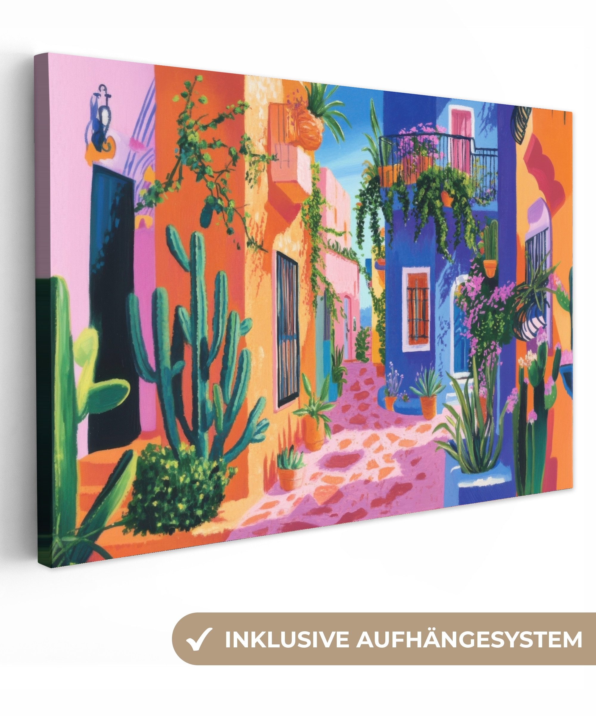 OneMillionCanvasses® Leinwandbild Gelb - Blau - günstig online kaufen