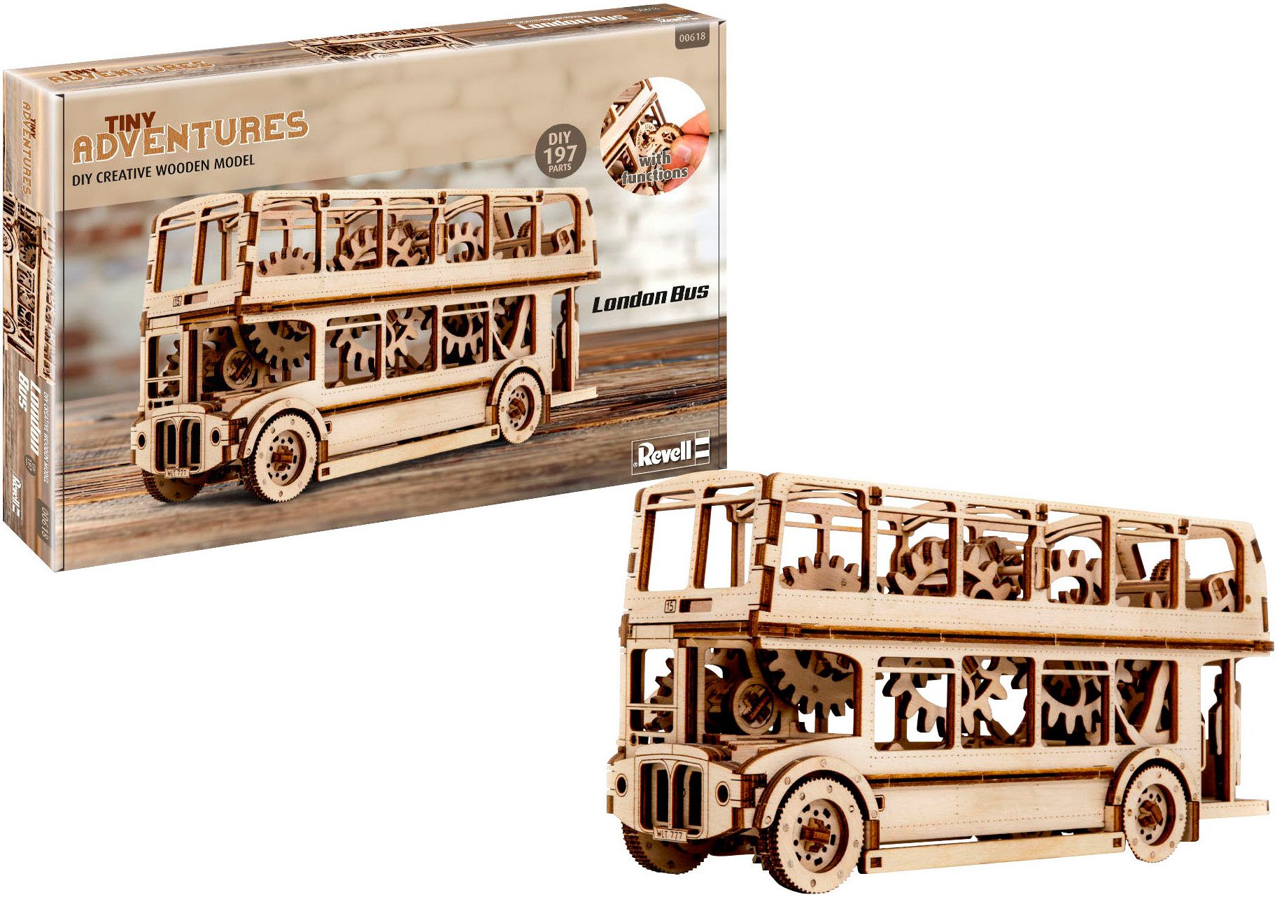 Revell® Modellbausatz Revell Tiny Adventures, London Bus, Maßstab 1:40, Made in Europe, FSC® - schützt Wald