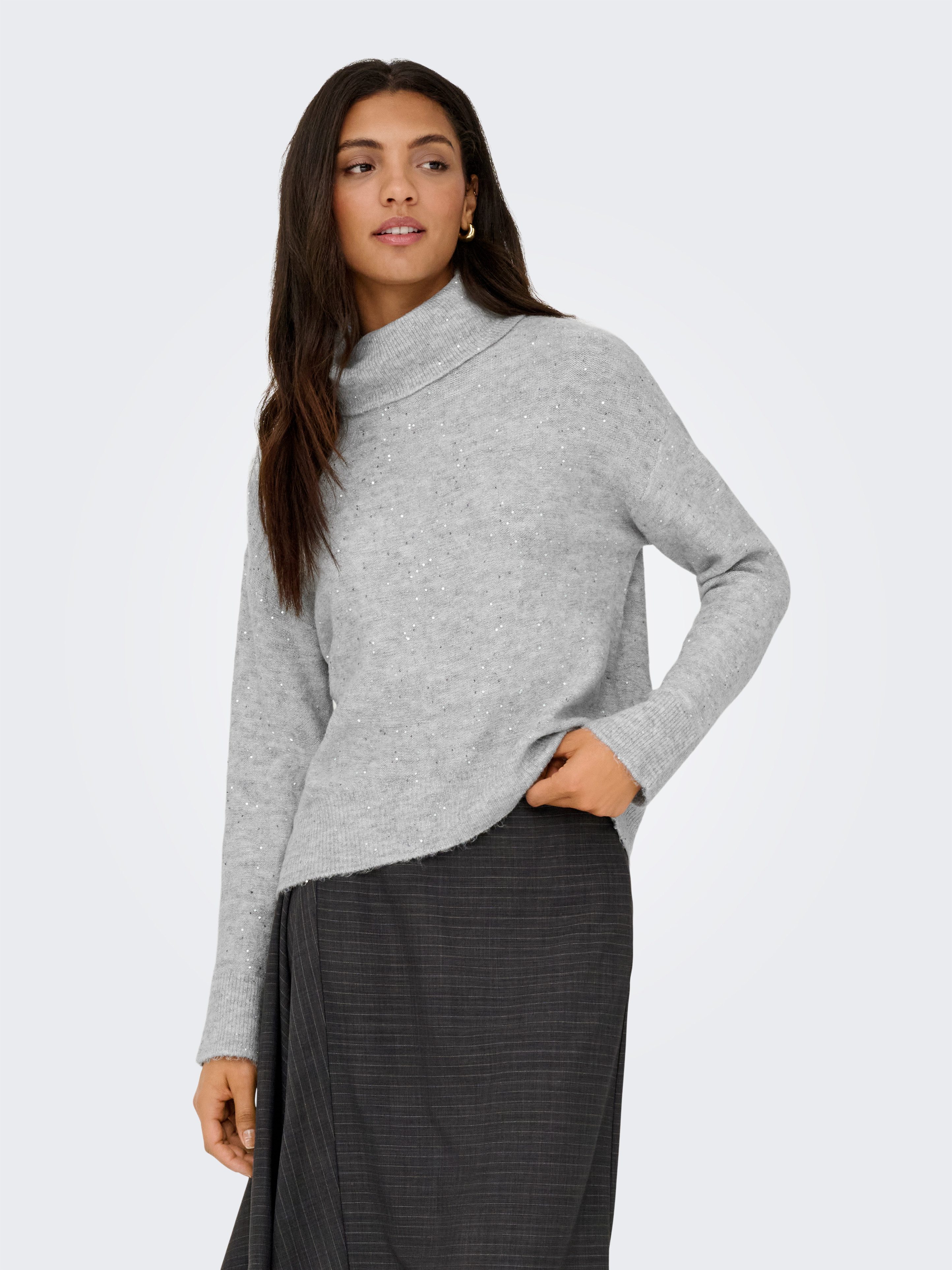 ONLY Rollkragenpullover ONLARIZONA LS SEQUINS ROLLNECK PULL KNT günstig online kaufen