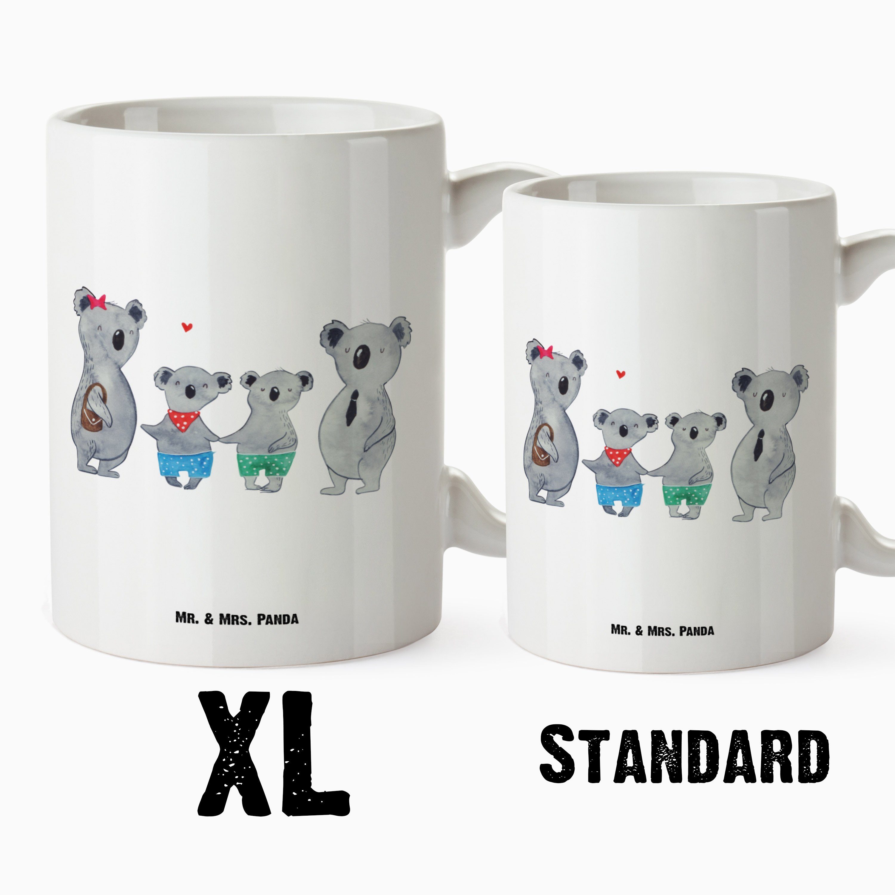 Keramik - & Oma, XL Panda Weiß Koala J, Familie XL Familienleben, Mr. Tasse - Mrs. zwei Geschenk, Tasse, Tasse