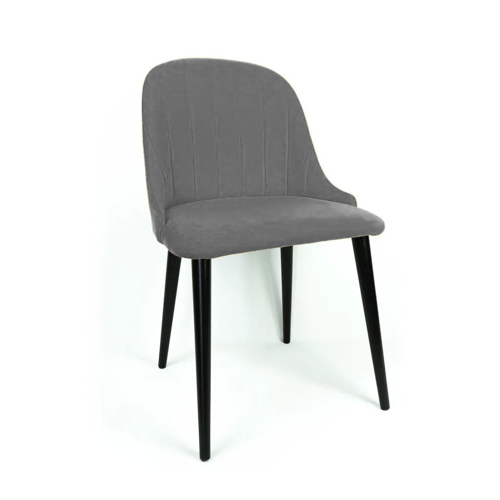 Muffo Stuhl Summer (Modernes Design mit vertikalen Nähten, 1 St), Sitz gepolstert, hohe Metallbeine