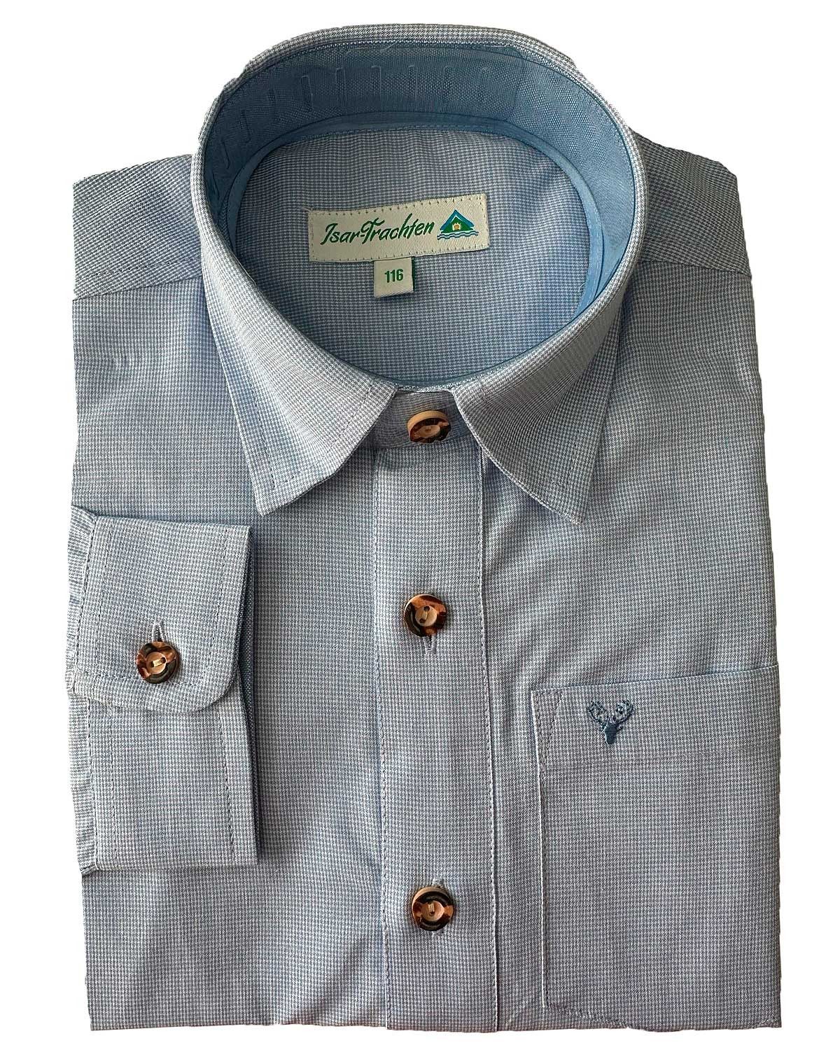 Isar-Trachten Trachtenhemd Isar-Trachten Kinder Trachtenhemd 'Paul' 52904, H