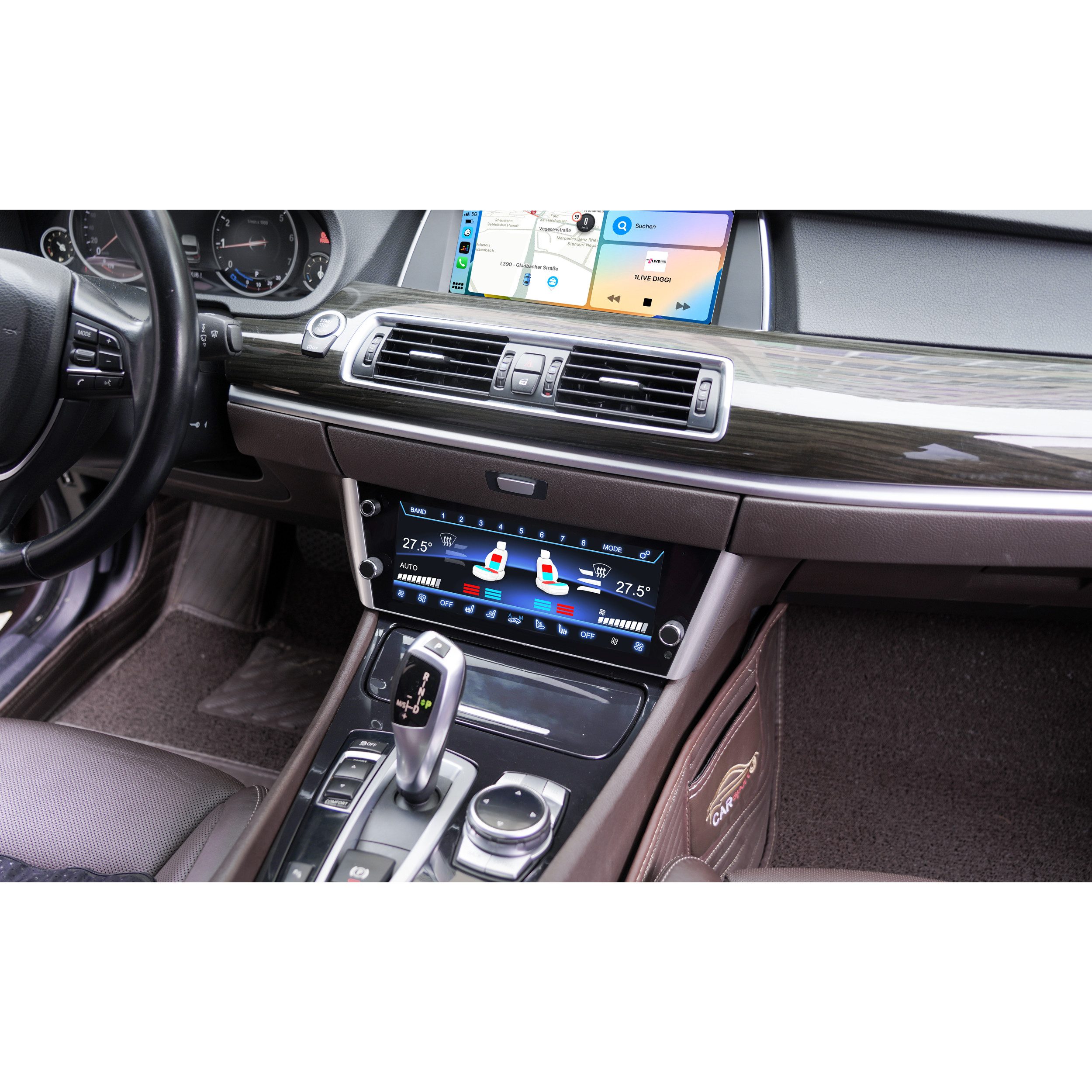 TAFFIO Tachometer Für BMW 5 GT F07 10,25" Touchscreen Klimabedienteil AC Kontrollpanel