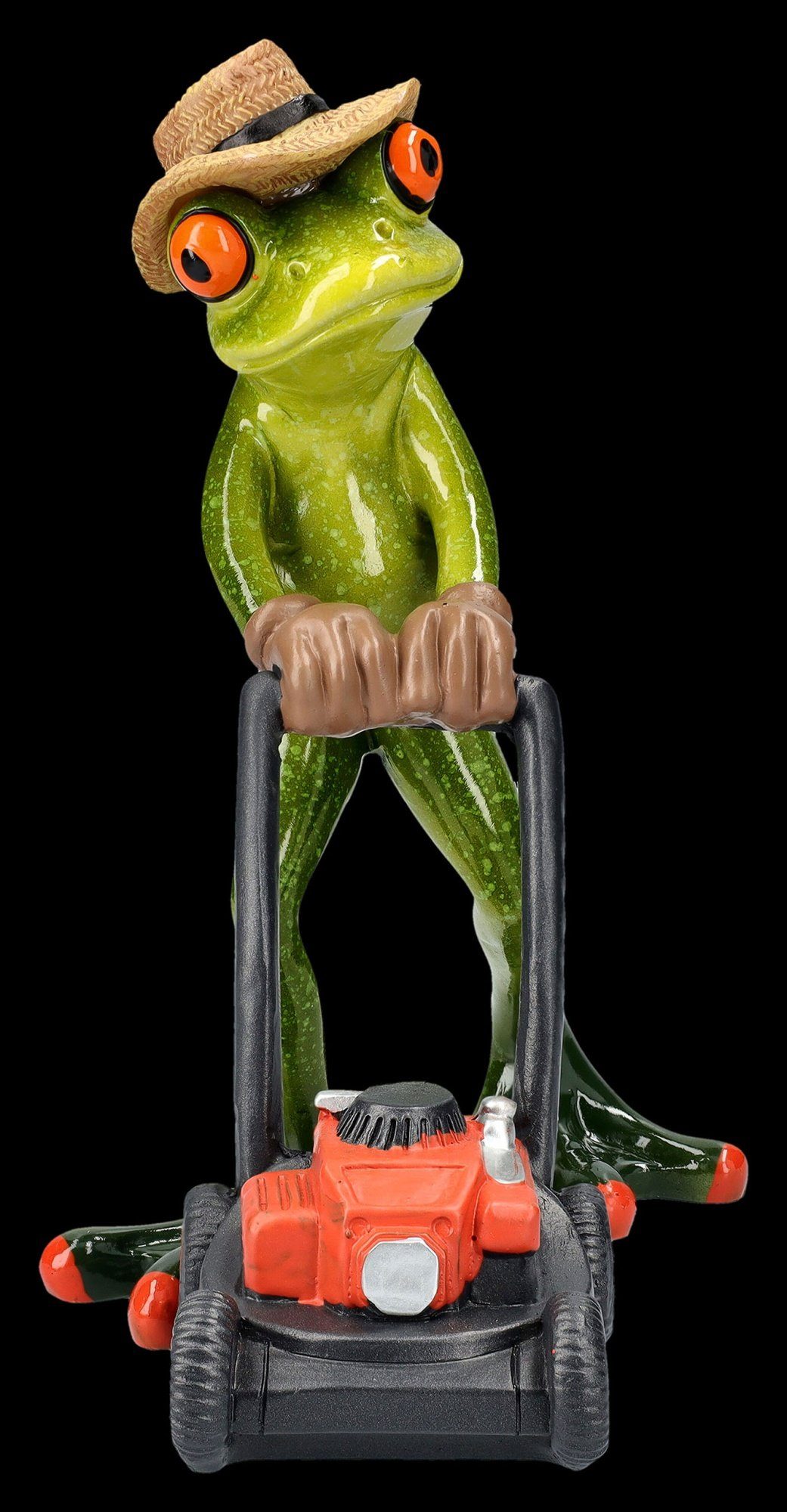 - Figur Gärtner Dekofigur Tierfigur mit Gartenarbeit Shop Rasenmäher Frosch Figuren Lustige GmbH -