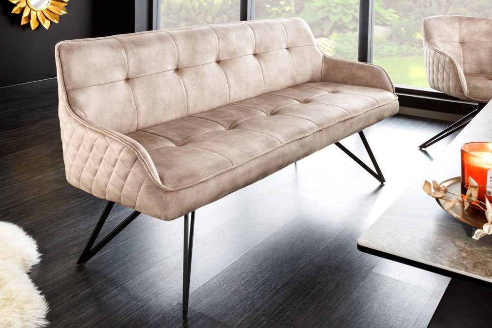 riess-ambiente Sitzbank EUPHORIA 156cm champagner greige / schwarz (Einzela günstig online kaufen