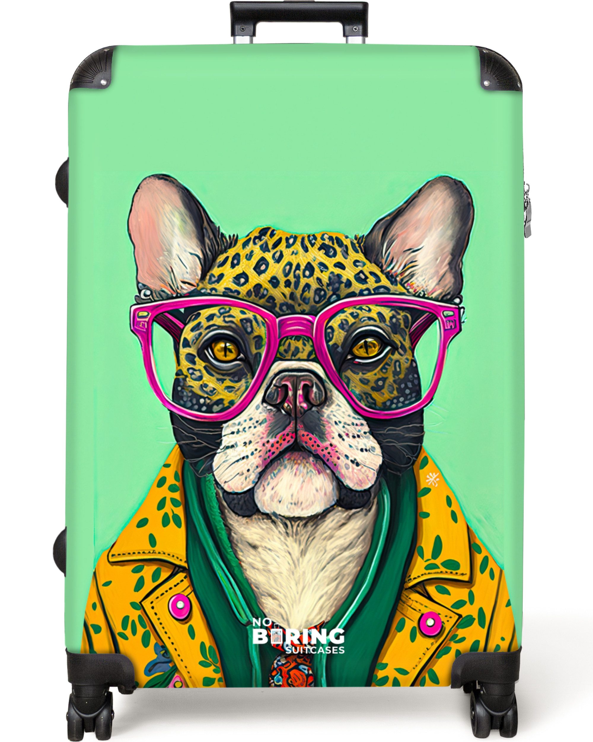 NoBoringSuitcases.com© Hartschalen-Trolley Hund - Hippie - günstig online kaufen