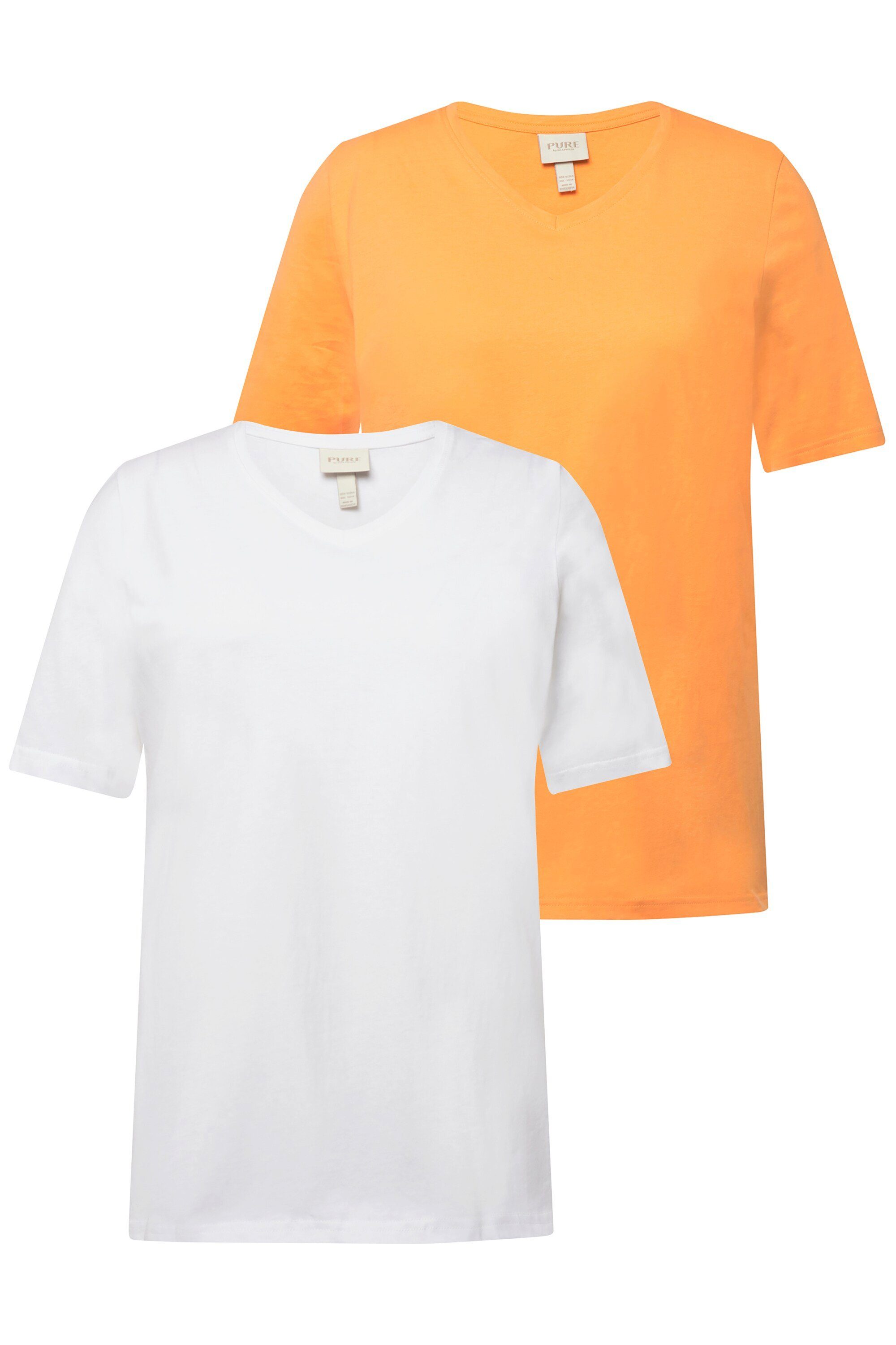 T-Shirt T-Shirts 2er-Pack V-Ausschnitt Halbarm