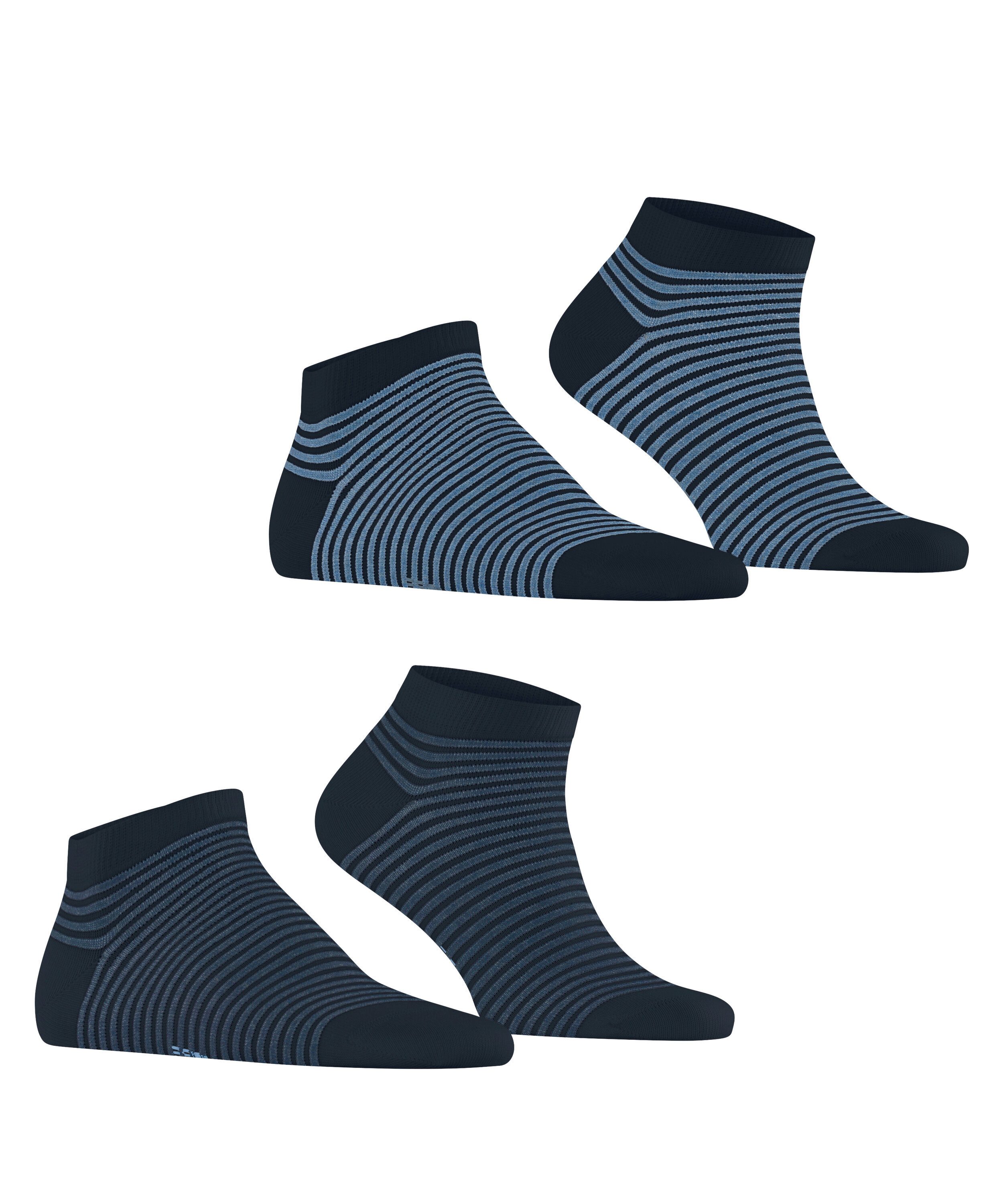 Esprit Sneakersocken Fine Line (2 Paar) gestreift, schmales Bündchen, bequem