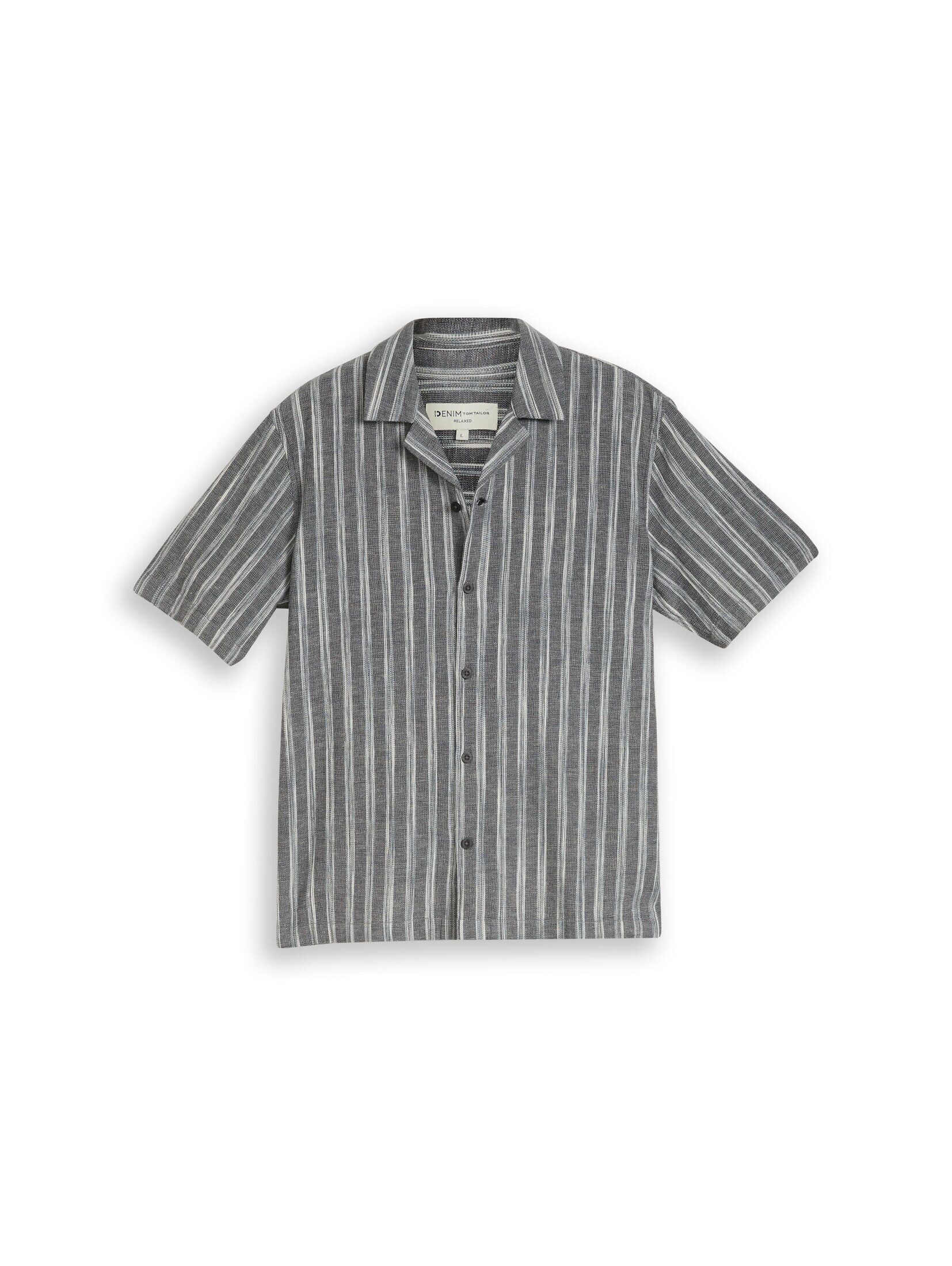 TOM TAILOR Denim Kurzarmhemd Blusen & Shirts Relaxed Fit Resort Hemd mit Leinenanteil