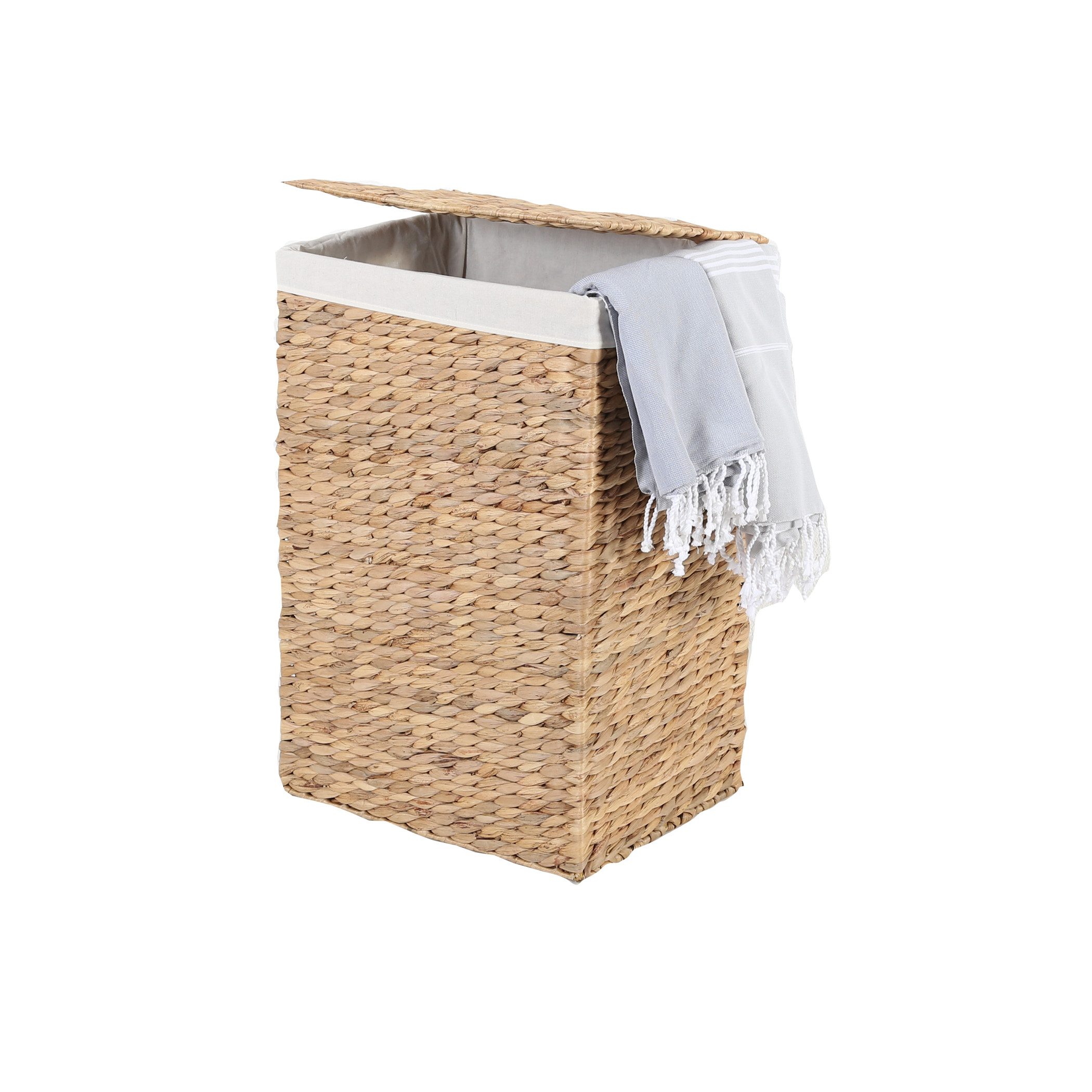 Casa Moro Aufbewahrungskorb Wäschekorb mit Deckel & Innensack 45L Wäschesam günstig online kaufen
