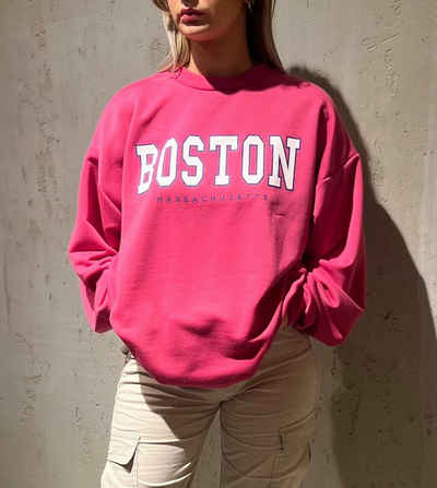 Worldclassca Sweatshirt Worldclassca Oversized Sweatshirt College BOSTON Sweater PulloveR