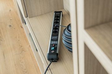 Brennenstuhl Premium-Pect-Line Steckdosenleiste 6-fach (Kabellänge 3 m), USB Power-Delivery Typ C, 1x USB-A, Überspannungsschutz und Schalter